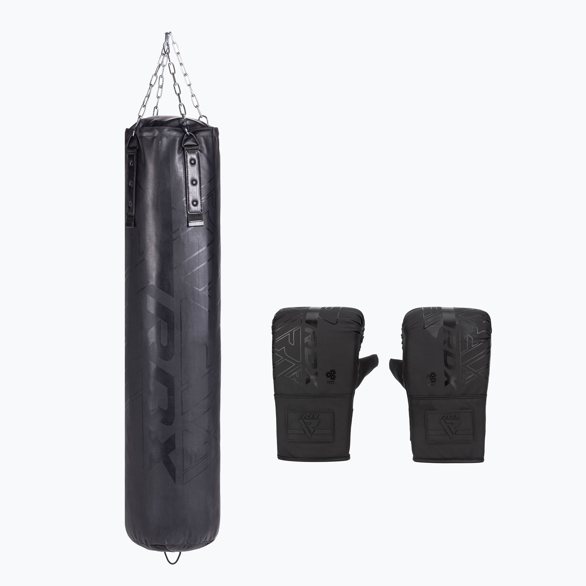 Set sac de box + mănuși RDX F6 3PC matte black