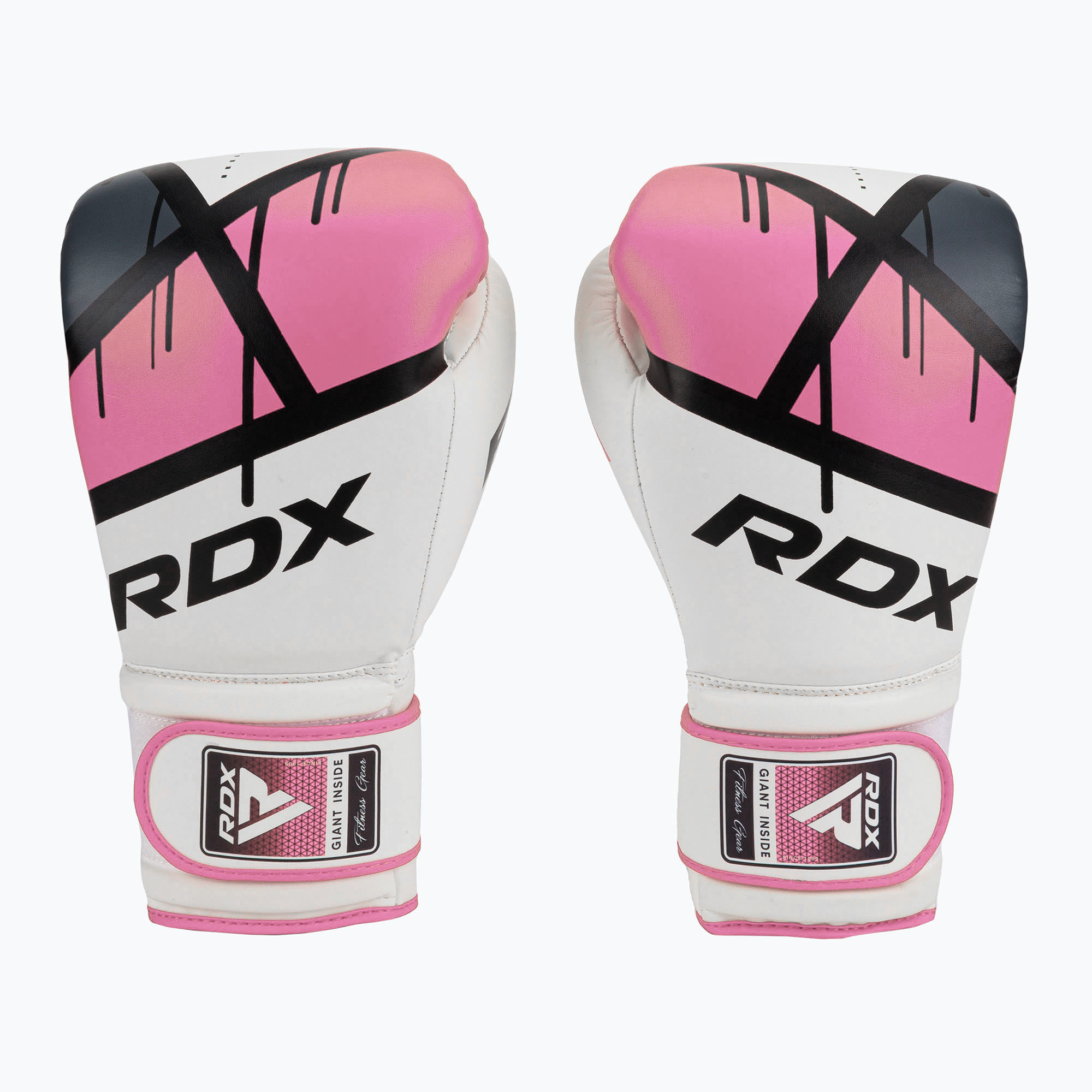 Mănuși de box pentru femei RDX BGR-F7 alb și roz BGR-F7P
