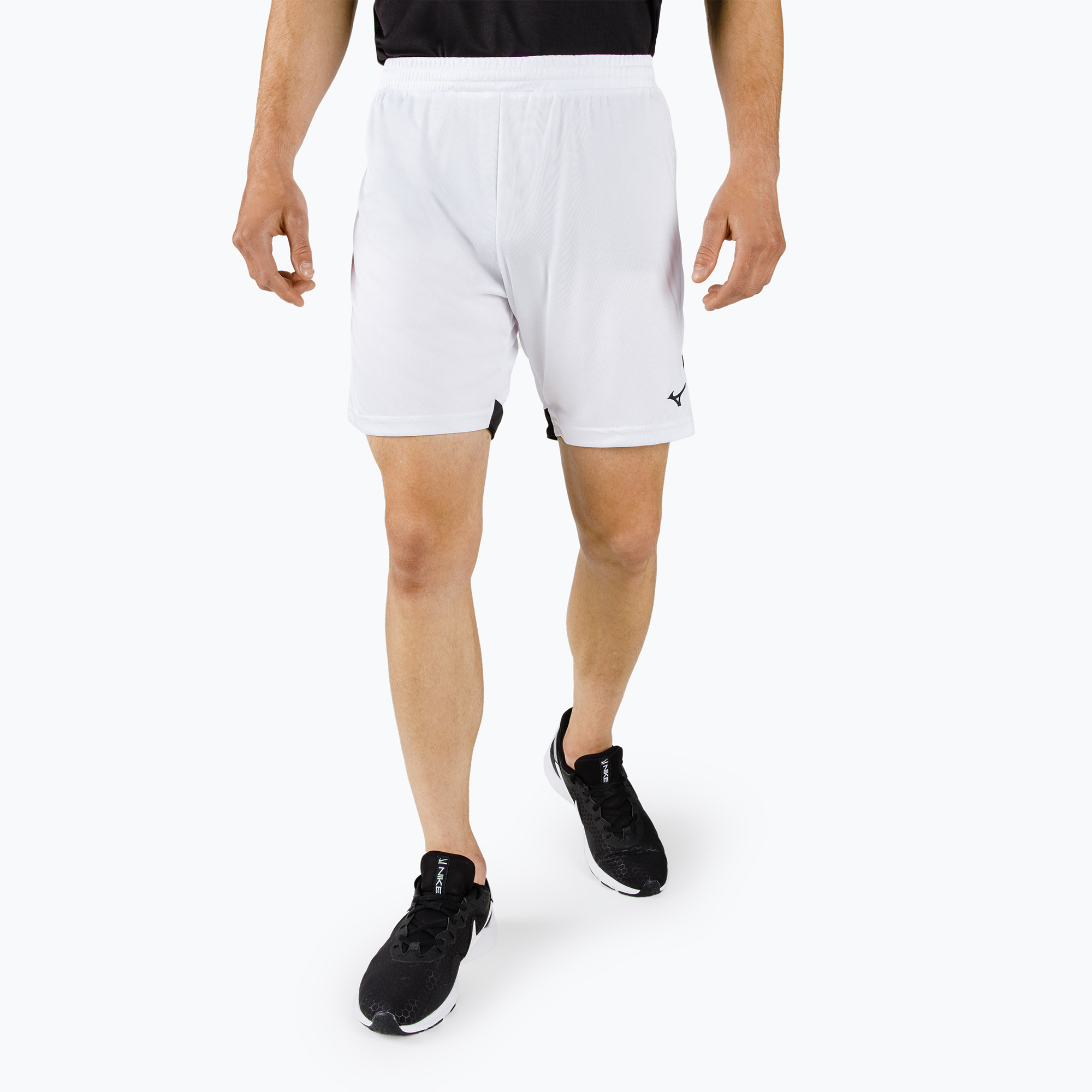 Pantaloni scurți de antrenament pentru bărbați Mizuno Premium Handball alb X2FB9A0201
