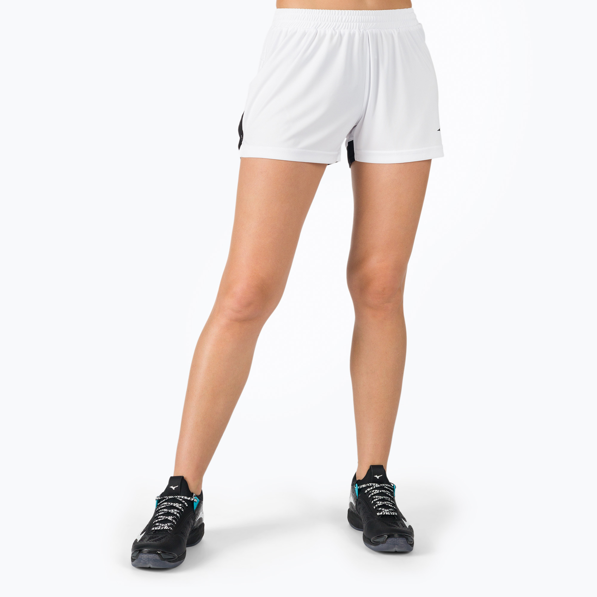 Pantaloni scurți de antrenament pentru bărbați Mizuno Premium Handball alb X2FB0C0201
