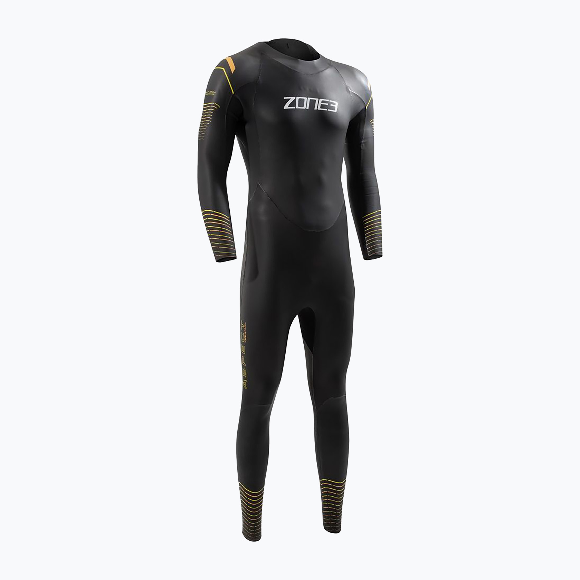 Spumă de înot pentru bărbați ZONE3 Thermal Aspect Breaststroke Swim Foam negru/portocaliu/galben