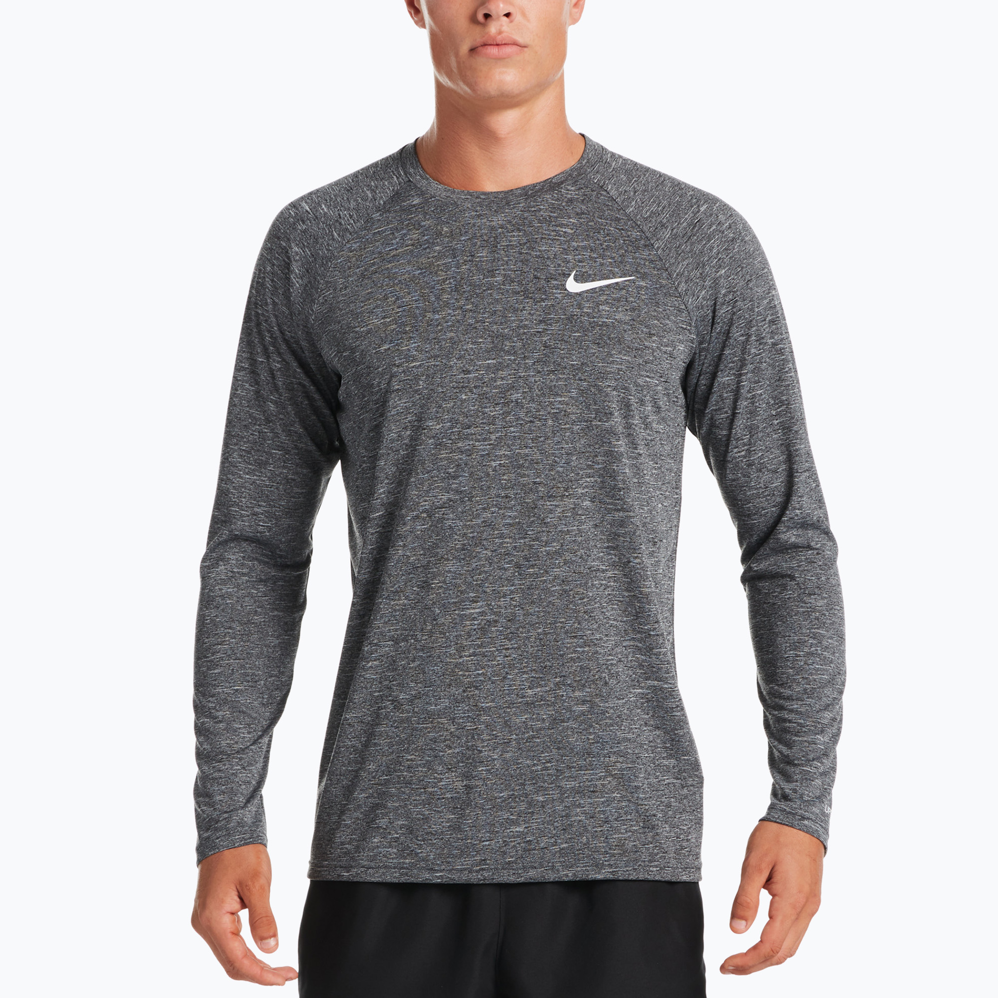 Bărbați de antrenament cu mânecă lungă Nike Heather negru NESSA590-001