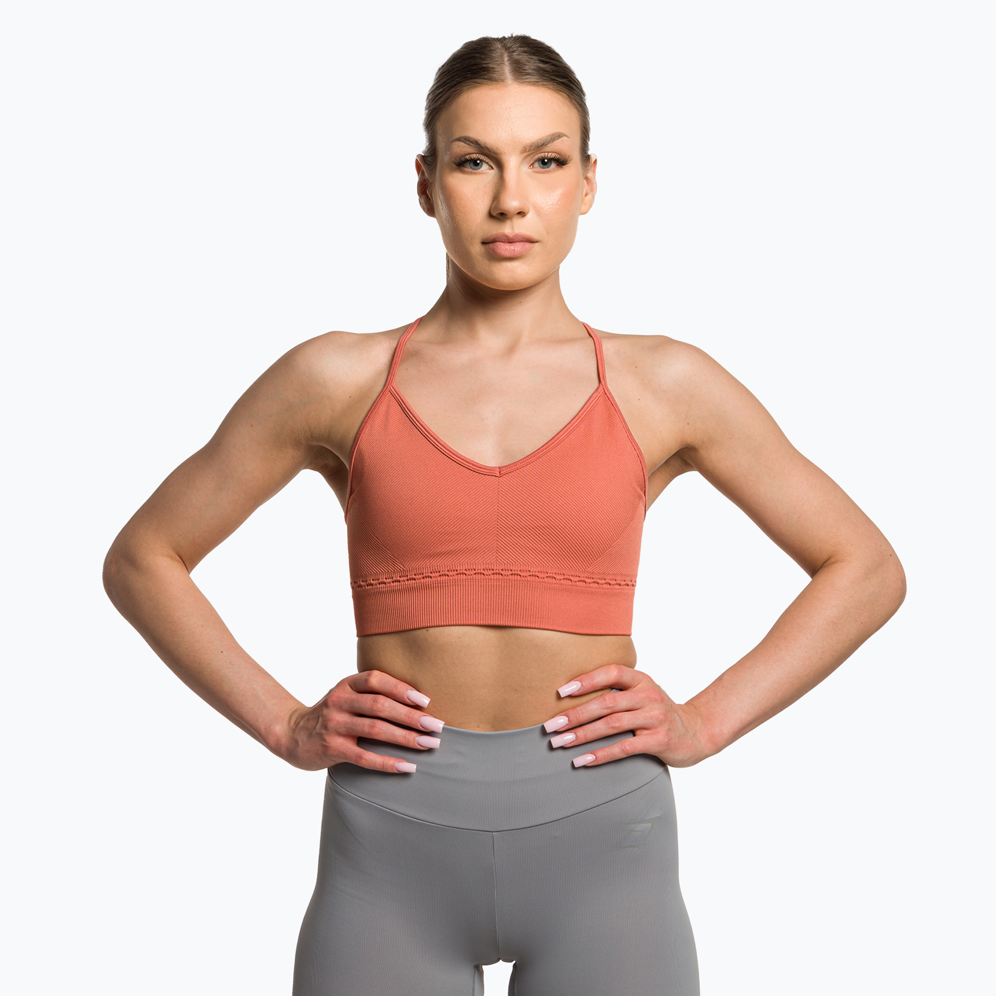Gymshark Studio Sporturi pământ portocaliu sutien de fitness portocaliu (Studio Sports B1A6C-OBDL-AF1)