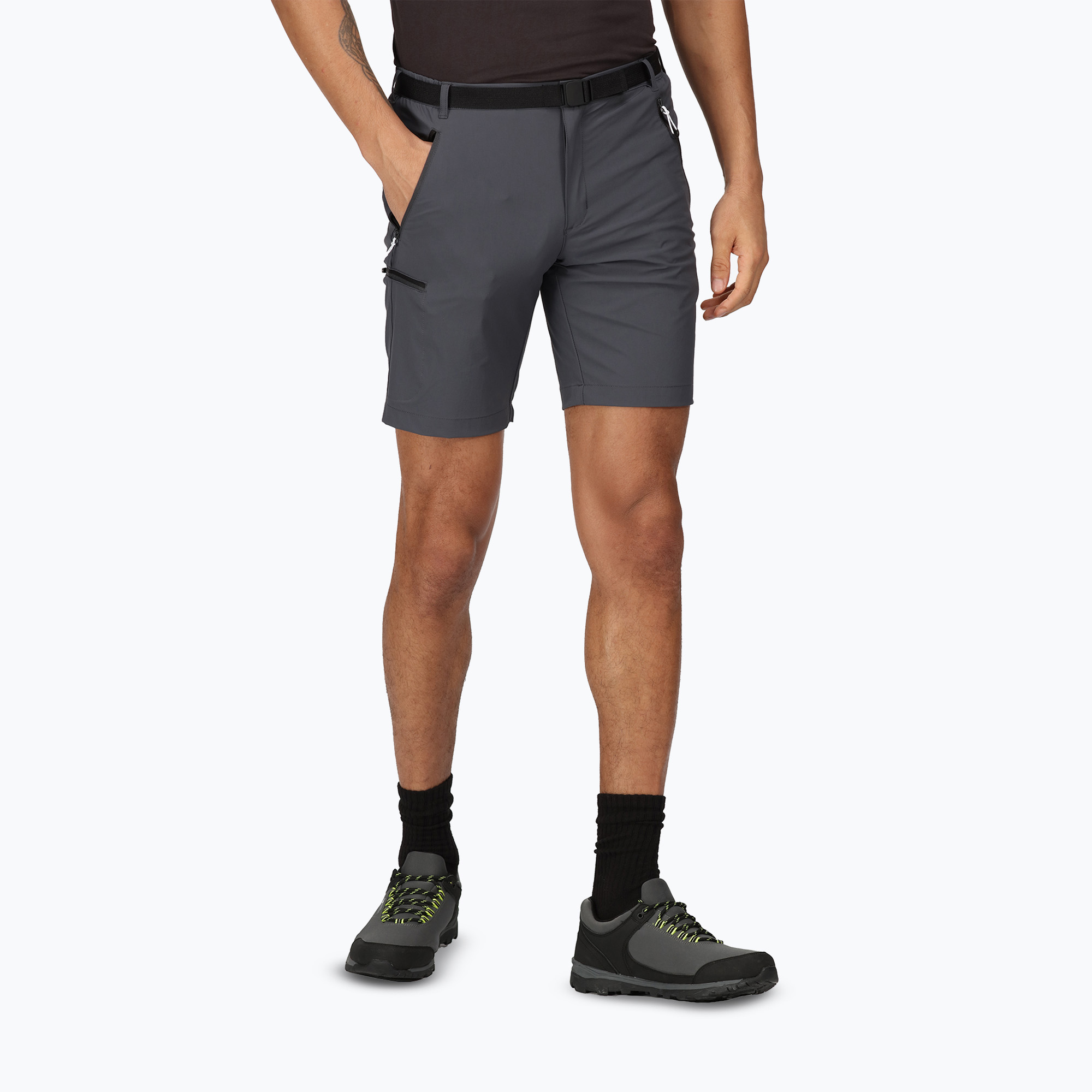 Pantaloni scurți de trekking pentru bărbați Regatta Xert Stretch III seal grey (Xert Stretch III RMJ233-038)