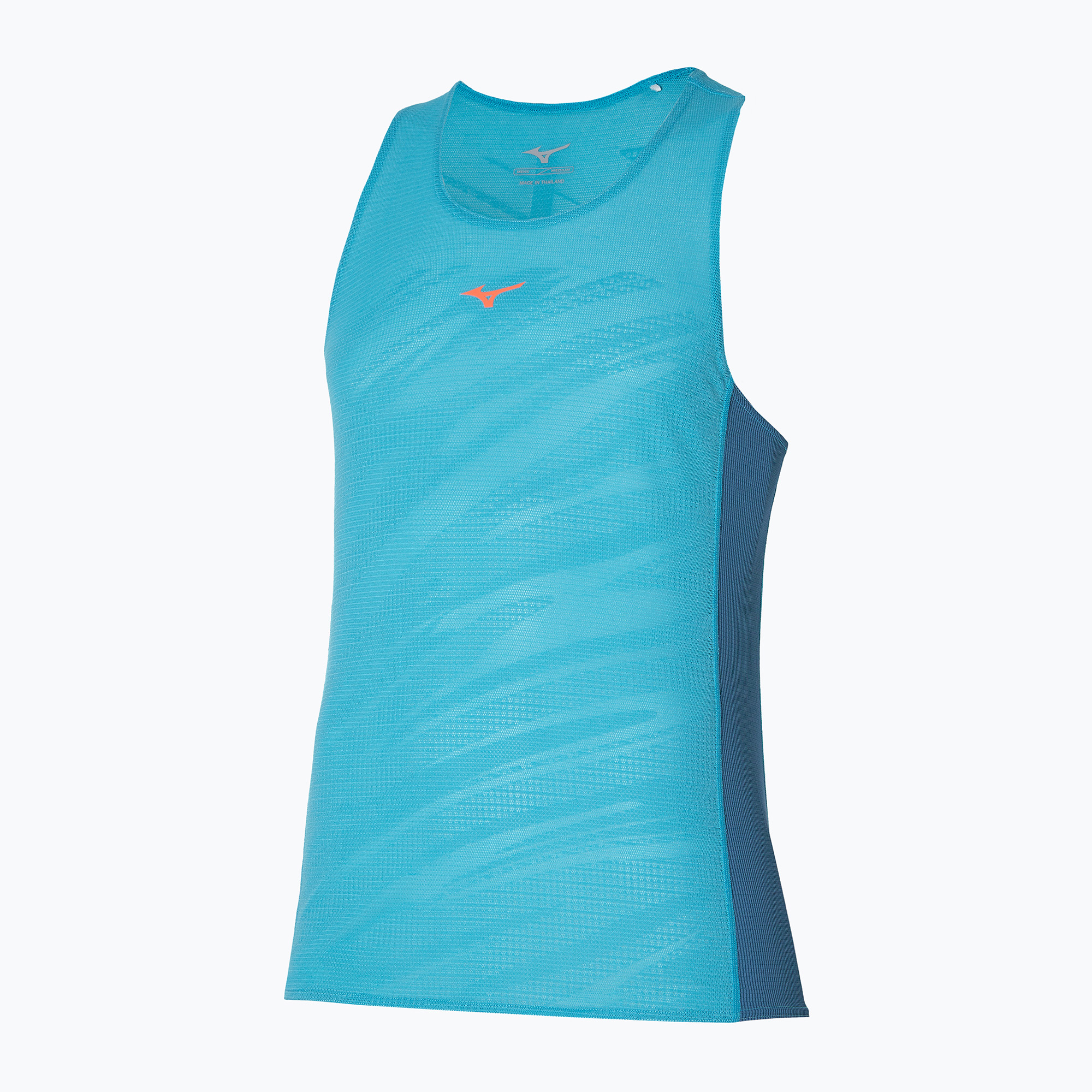 Tank top de alergat pentru bărbați Mizuno Aero Tank maui blue (Aero Tank J2GAA00122)
