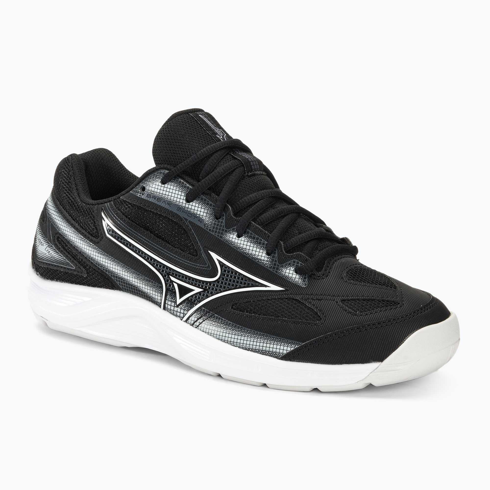Încălțăminte de tenis pentru bărbați Mizuno Break Shot 4 CS black/white/harbor mist (Break Shot 4 CS 61GR234201)