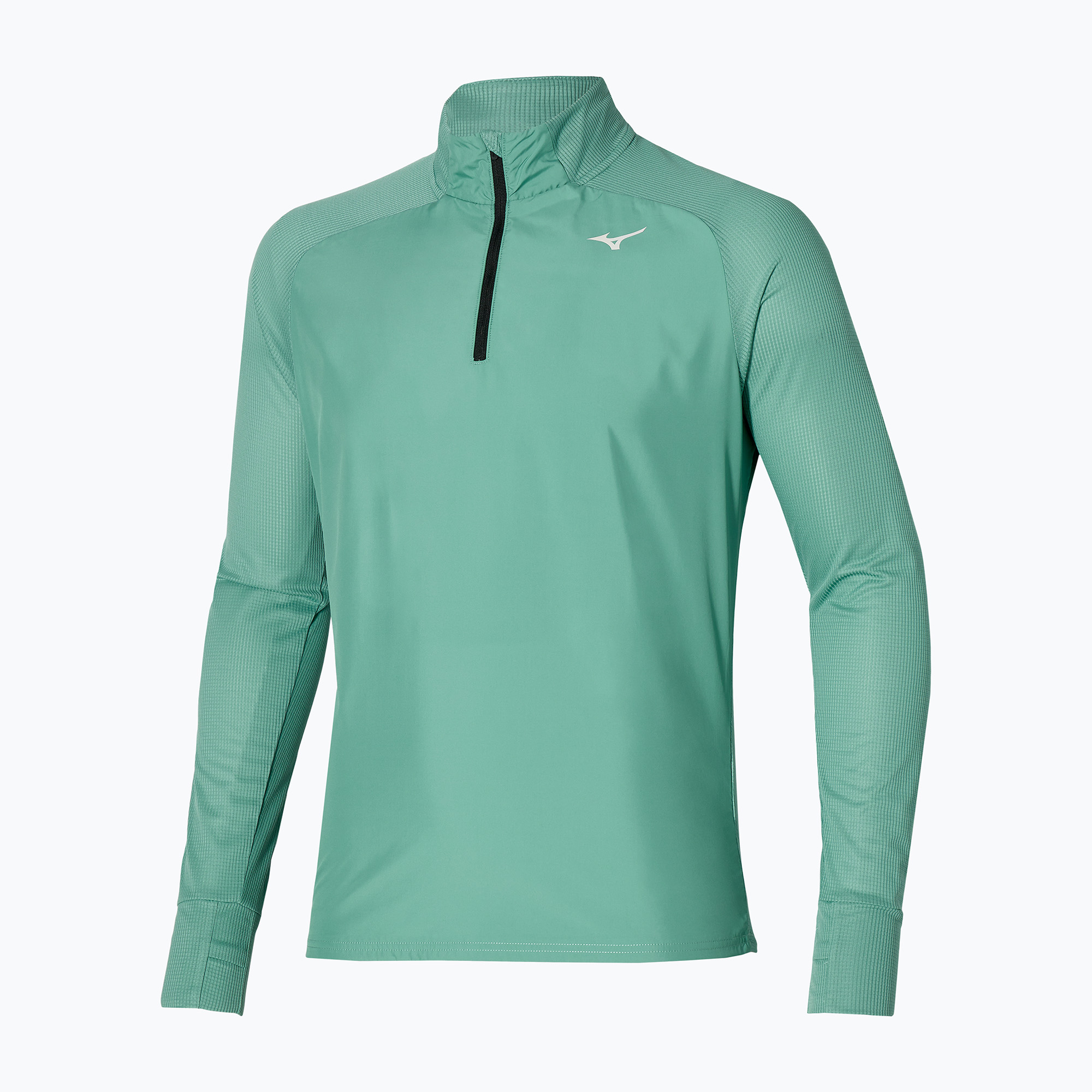 Longsleeve hibrid de alergat pentru bărbați Mizuno Hybrid Tee mineral blue (Hybrid J2GCA55230)