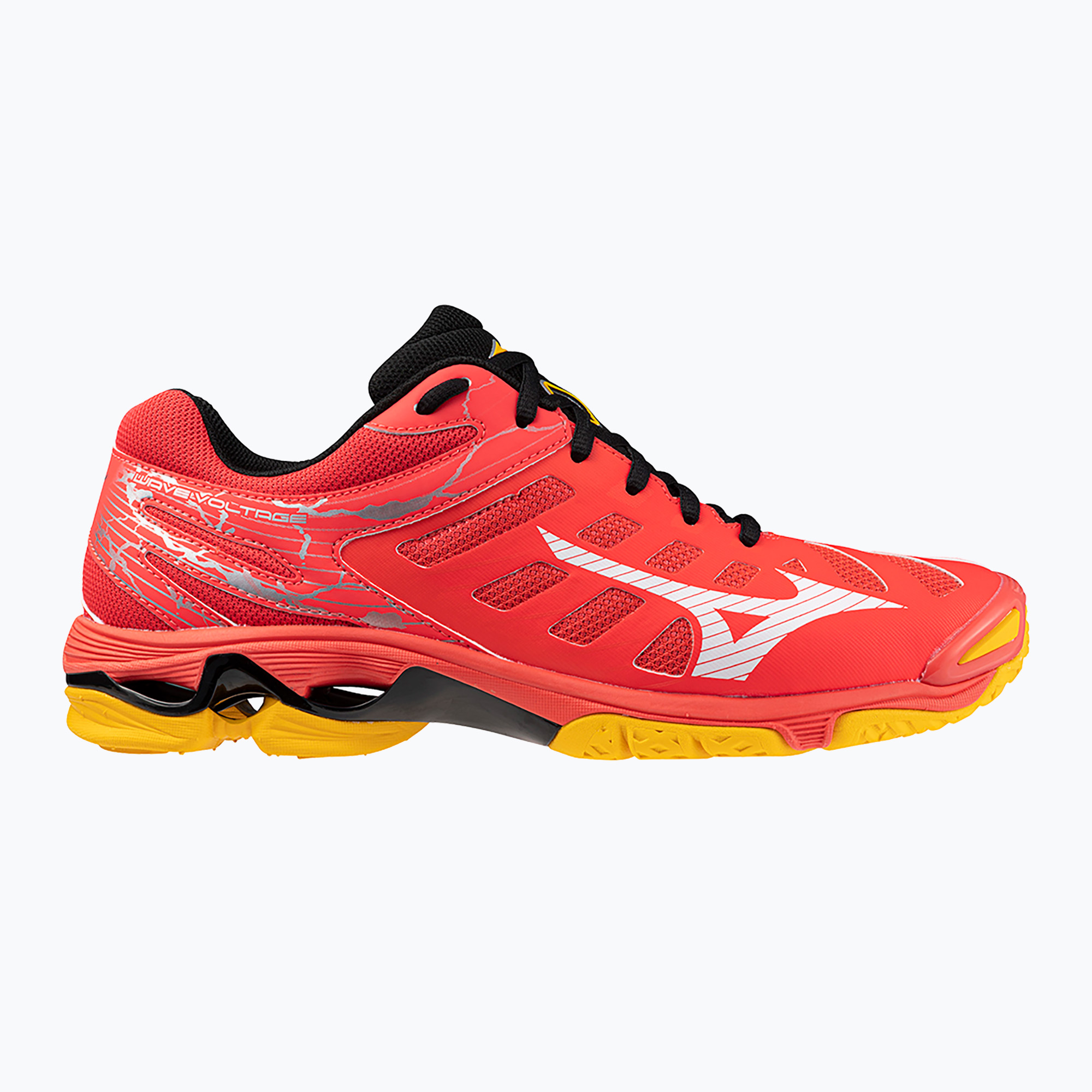 Pantofi de volei pentru bărbați Mizuno Wave Voltage radiant red/white/carrot curl