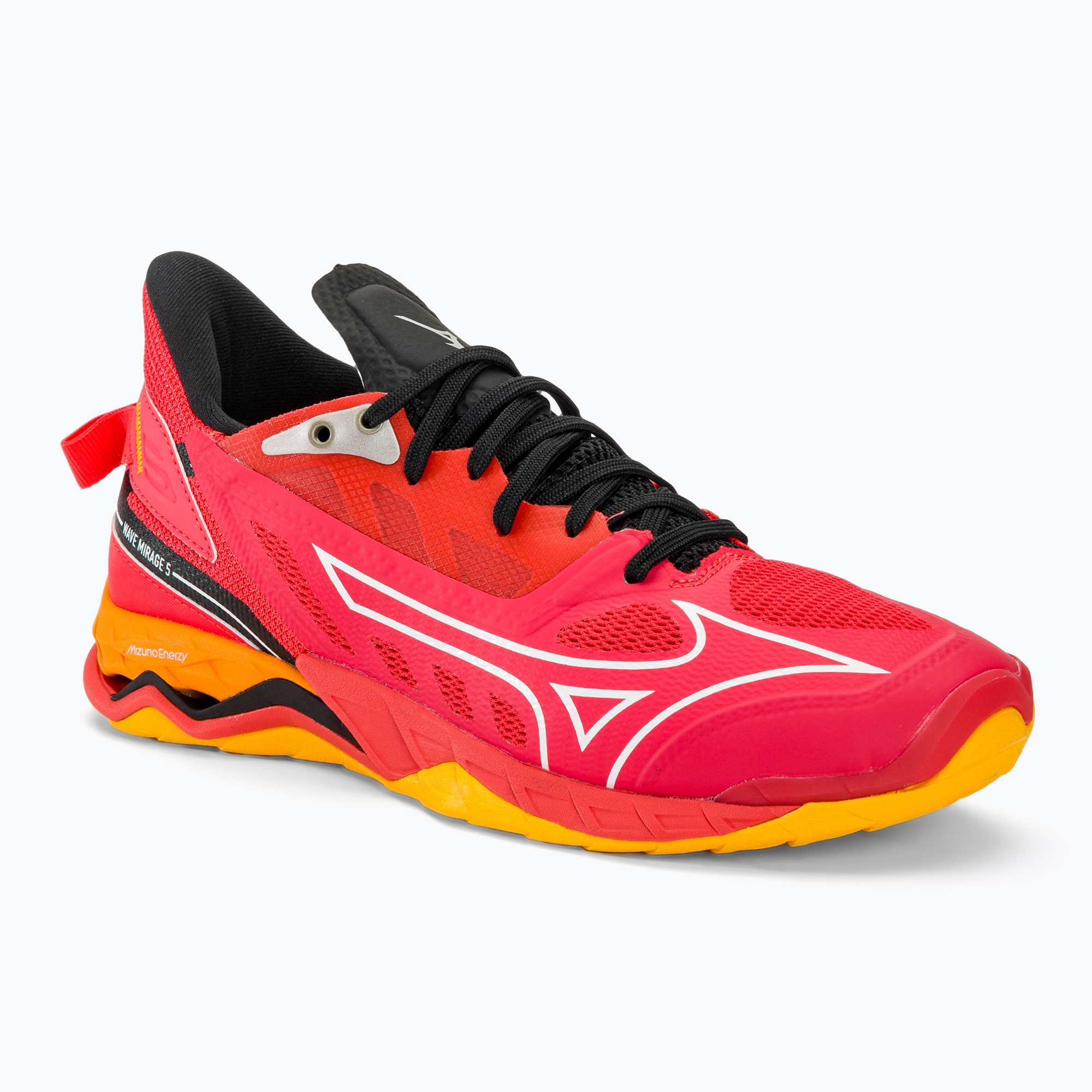 Pantofi de handbal pentru bărbați Mizuno Wave Mirage 5 radiant red/white/carrot curl