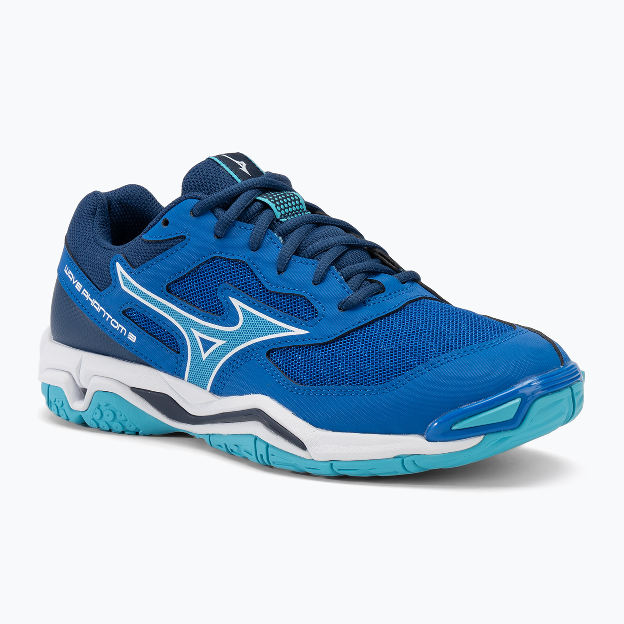 Încălțăminte de handbal pentru bărbați Mizuno Wave Phantom 3 mugen blue/white/estate blue (Wave Phantom 3 X1GA226076)