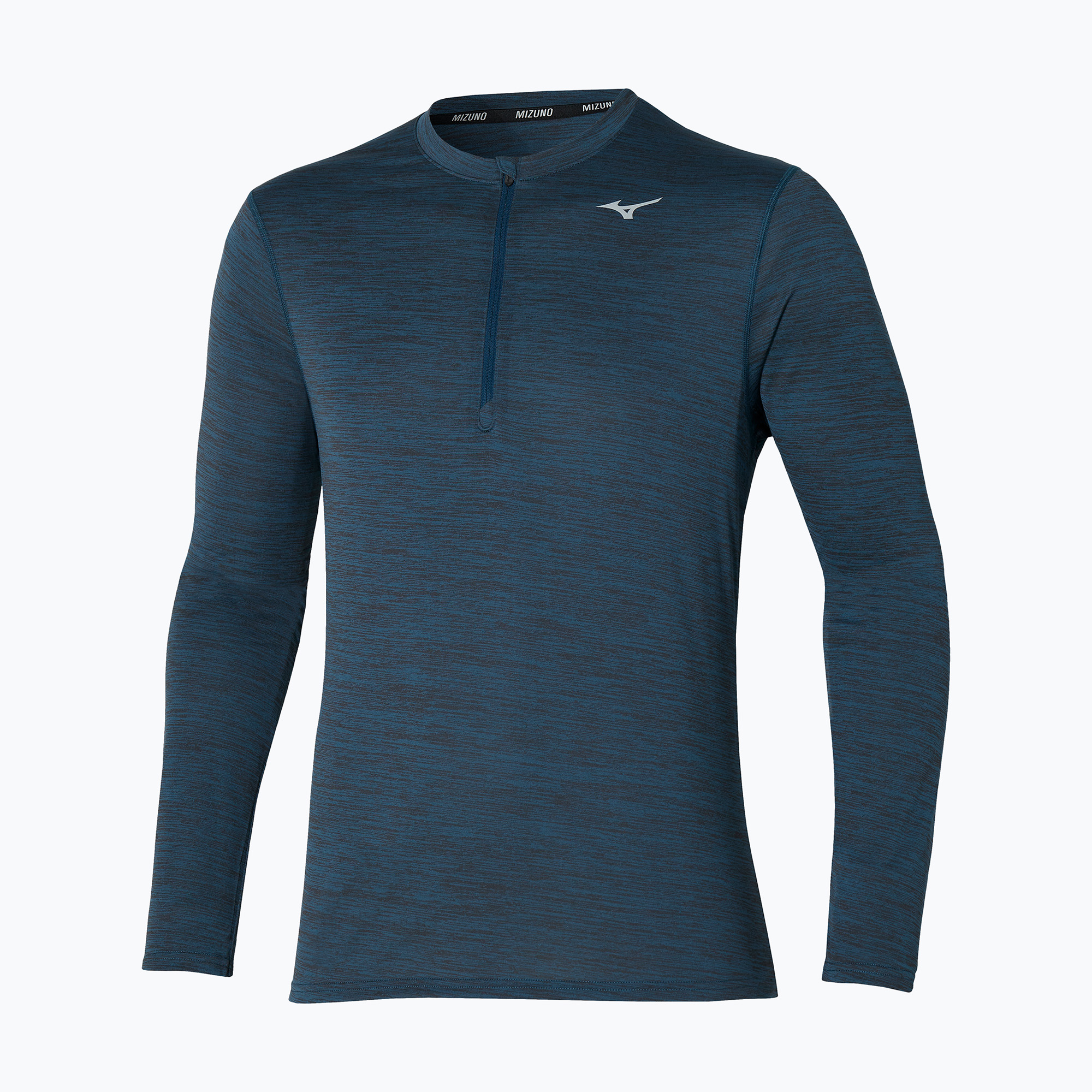 Longsleeve de alergare pentru bărbați Mizuno Impulse Core Half Zip blue wing teal (Impulse Core Half Zip J2GAA53518)