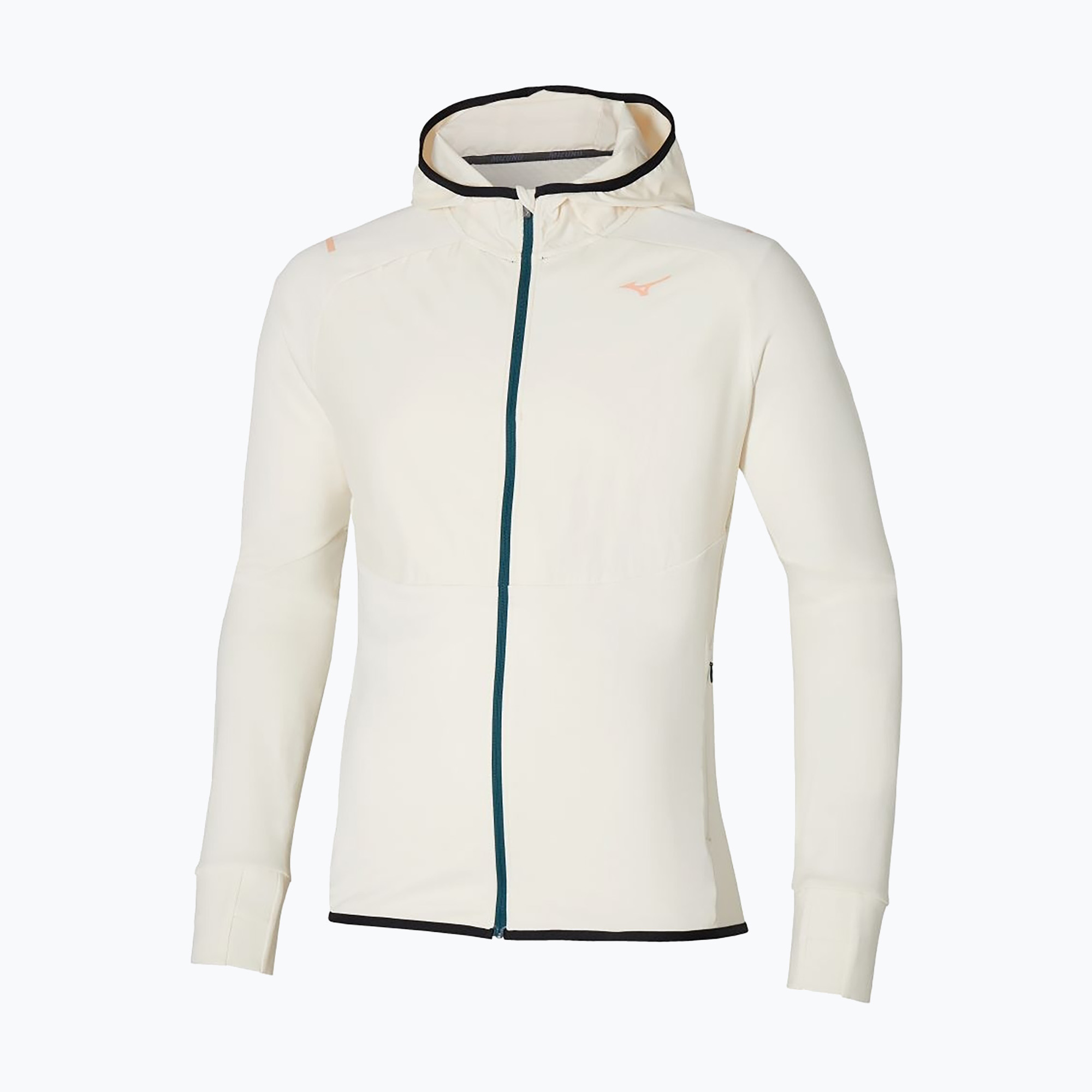 Geacă de alergare pentru bărbați Mizuno Warmalite Hybrid Full Zip pristine