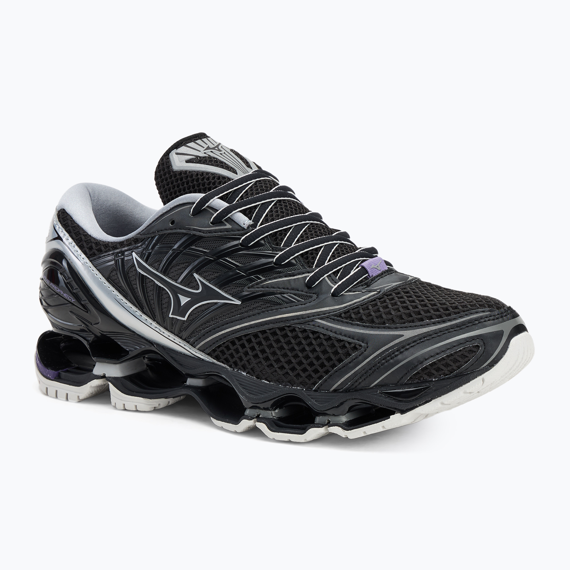 Încălțăminte pentru bărbați  Mizuno Wave Prophecy LS black/silver/purple haze (Wave Prophecy LS D1GA250701)