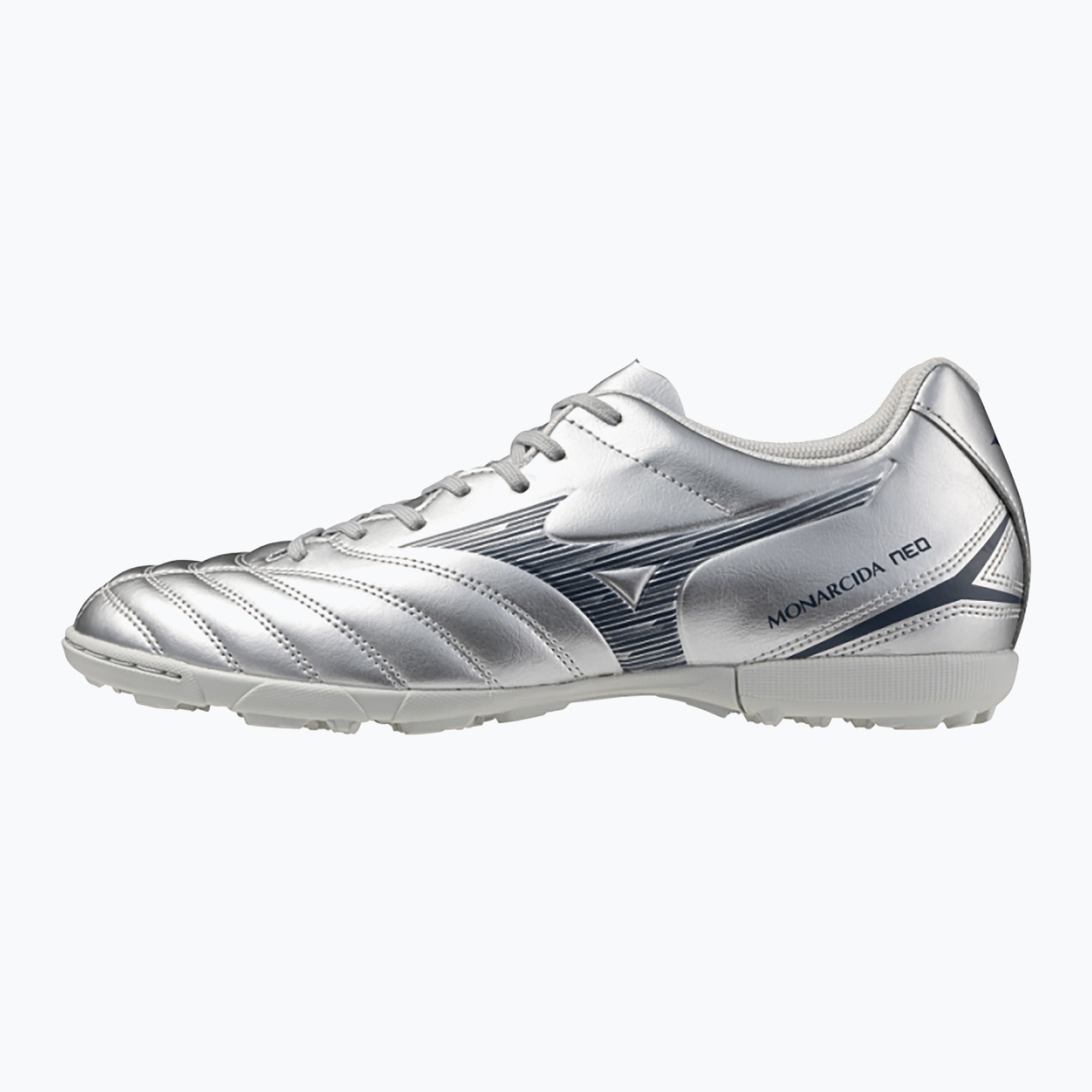 Încălțăminte de fotbal pentru bărbați Mizuno Monarcida Neo III Select AS galaxy silver/8605 c (Monarcida Neo III Select AS P1GD252504)