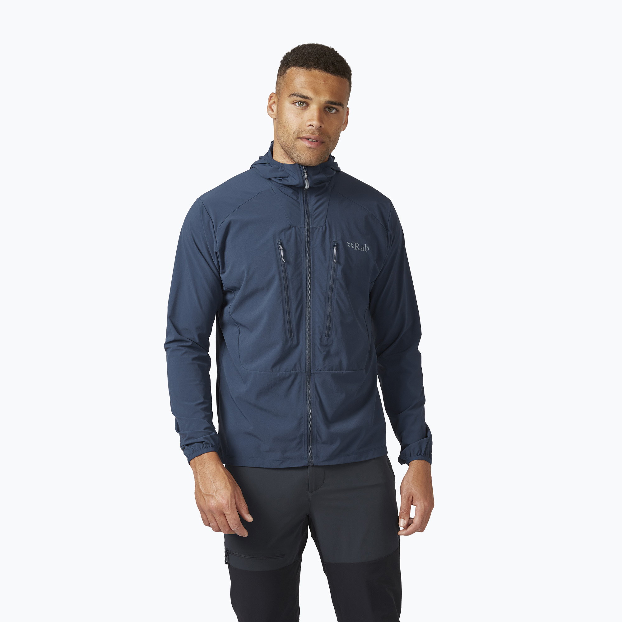 Geacă softshell pentru bărbați Rab Borealis bleumarin QWS-35 (Borealis QWS-35)