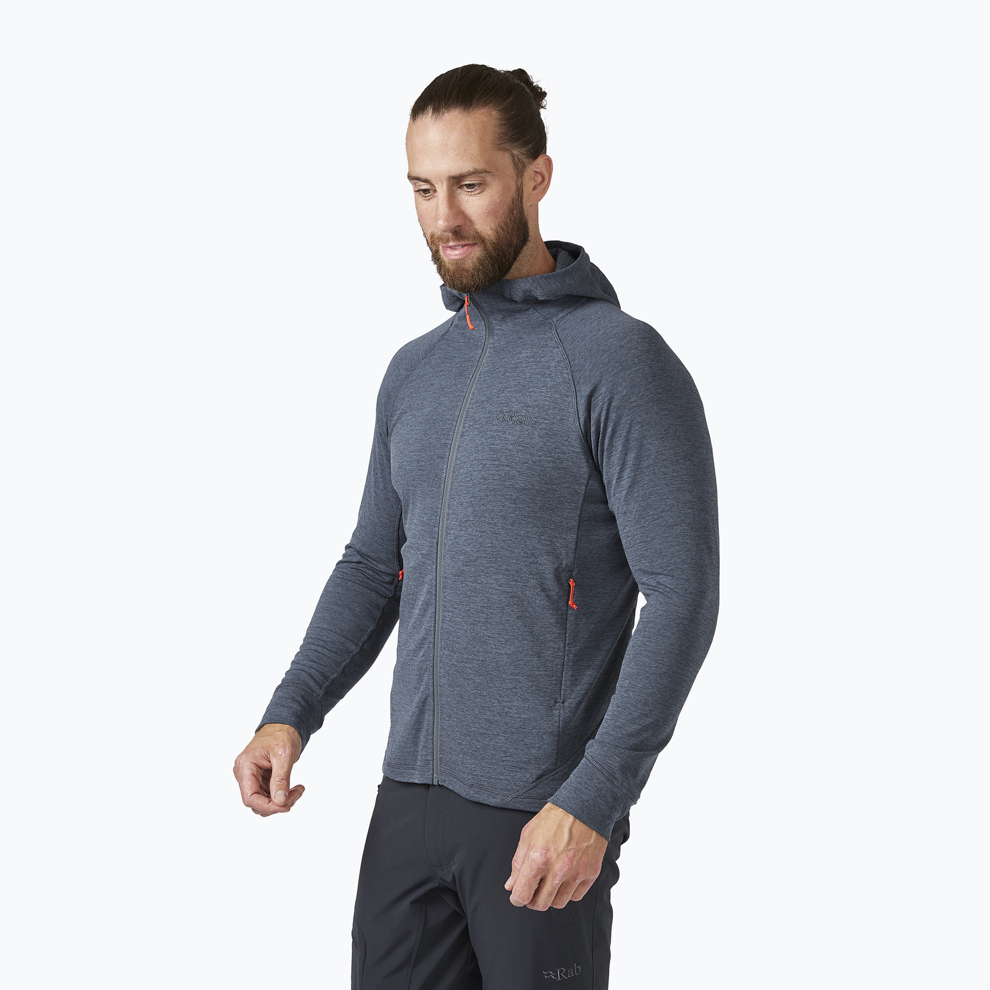 Bluză de trekking pentru bărbați Rab Nexus Hoody gri QFF-70 (Nexus Hoody QFF-70-STE)