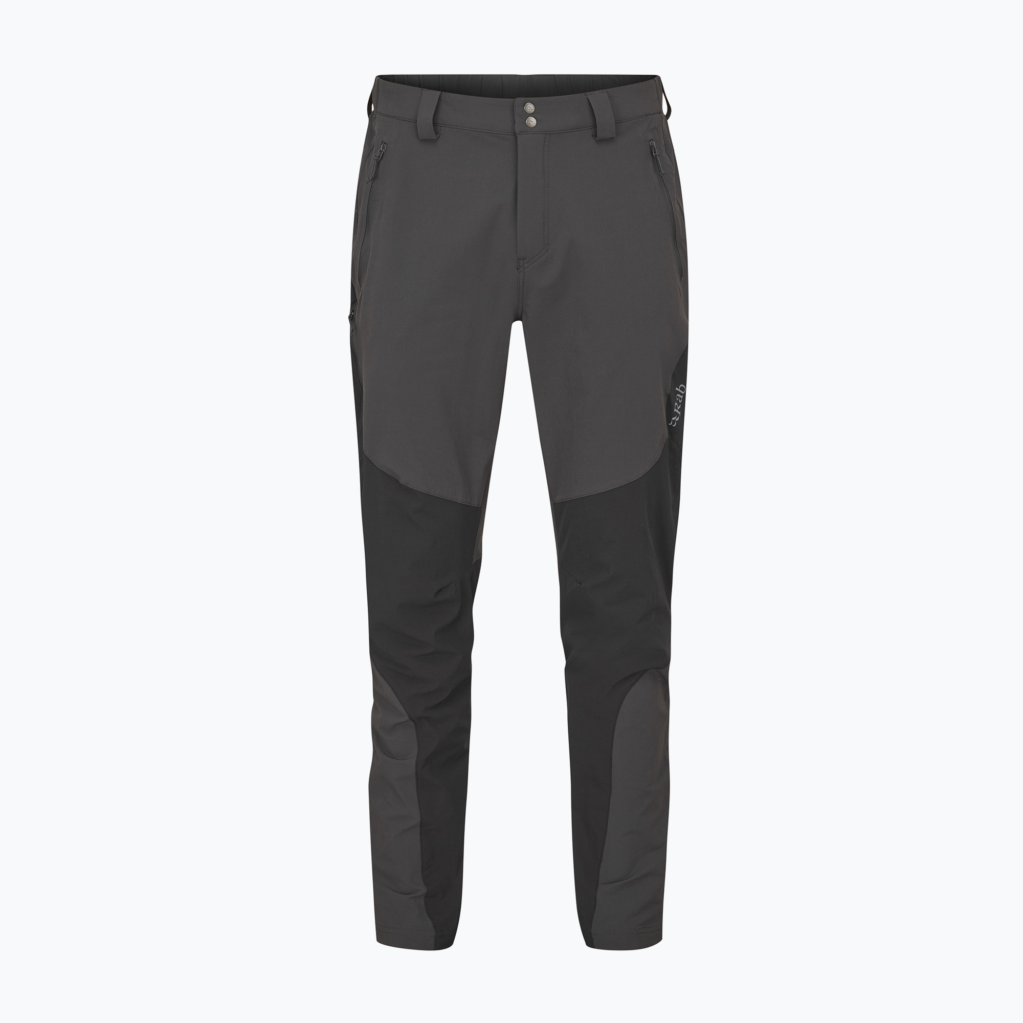 Pantaloni softshell pentru bărbați Rab Torque Mountain antracit/negru