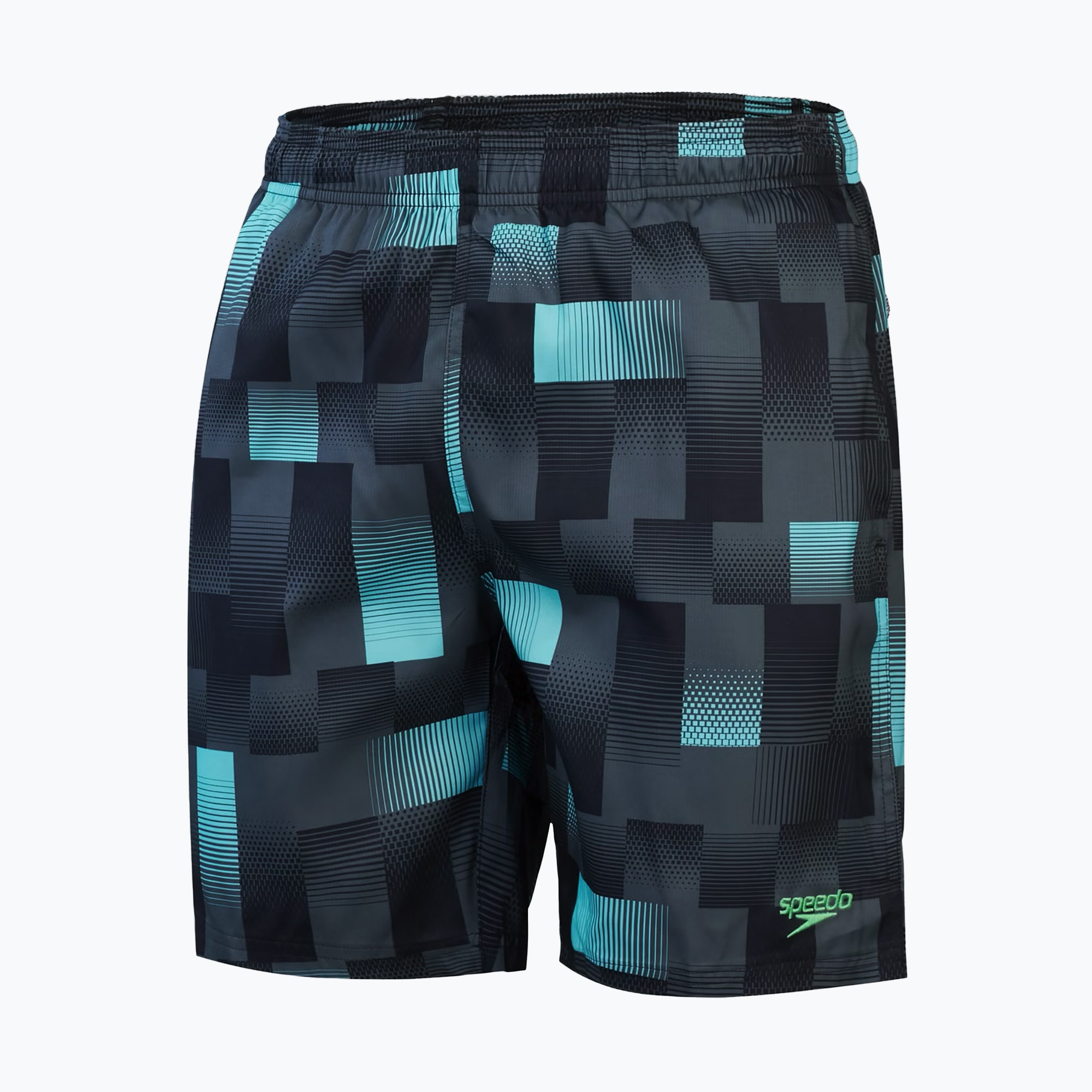 Boxeri de înot pentru bărbați Speedo Xpress Lite Allover 18" Watershort usa charcoal/black/marine blue (Xpress Lite Allover 18" Watershort 8-1353617311)