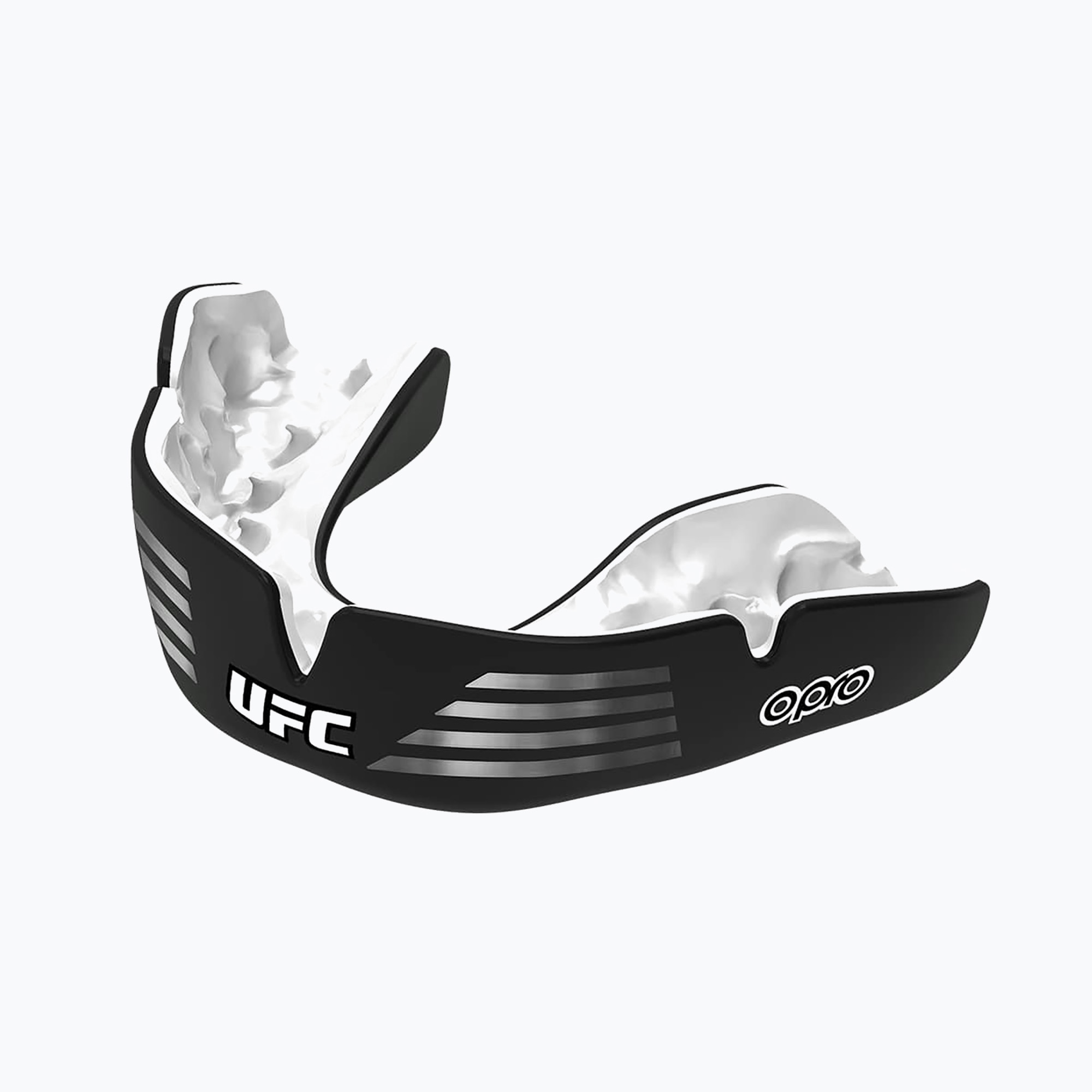 Opro UFC Instant Instant Custom Fit maxilar protector negru și alb 8496-CUSTOM