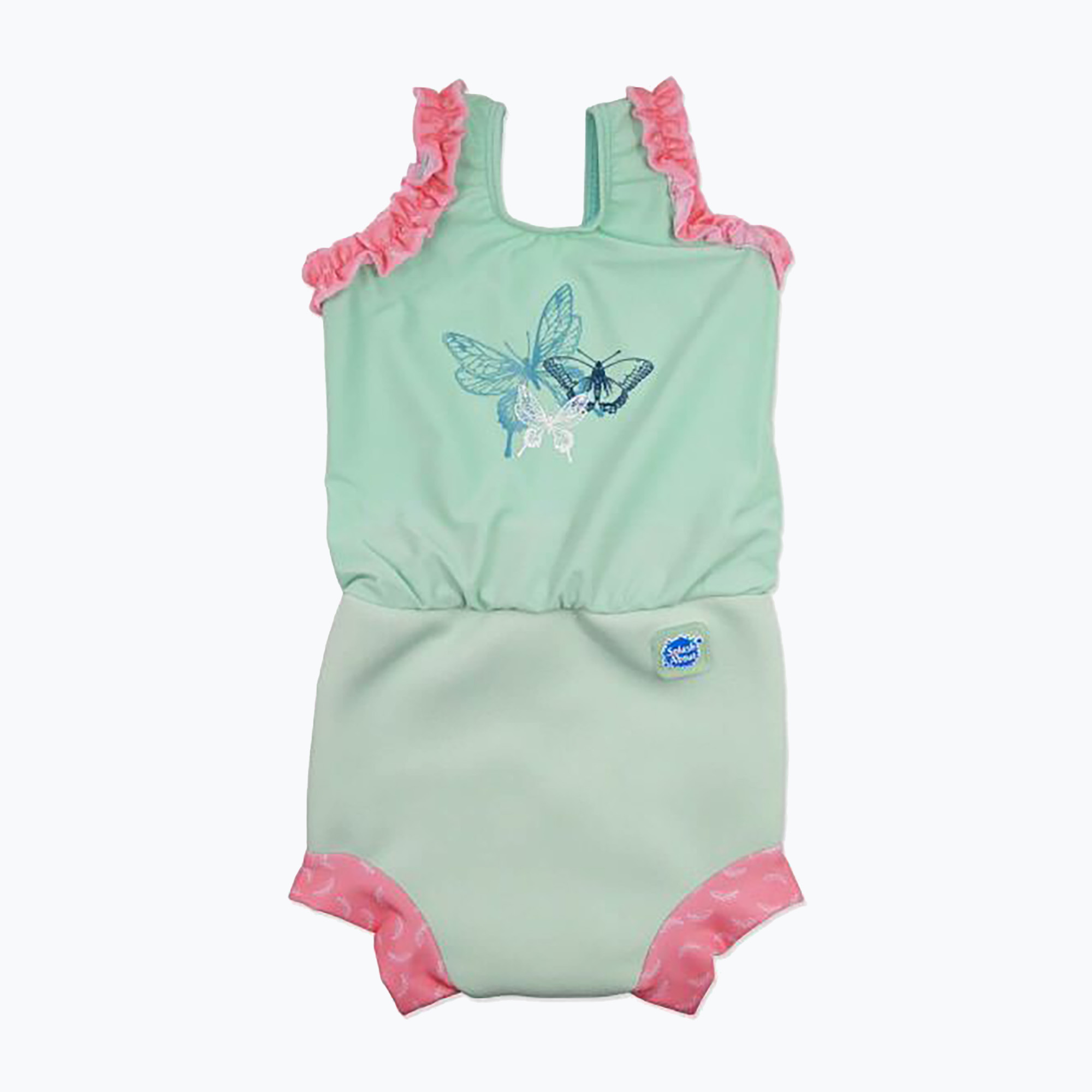 Costum de baie întreg pentru copii Splash About Happy Nappy Dragonflies verde CHNDFL (Happy Nappy CHNDFS)