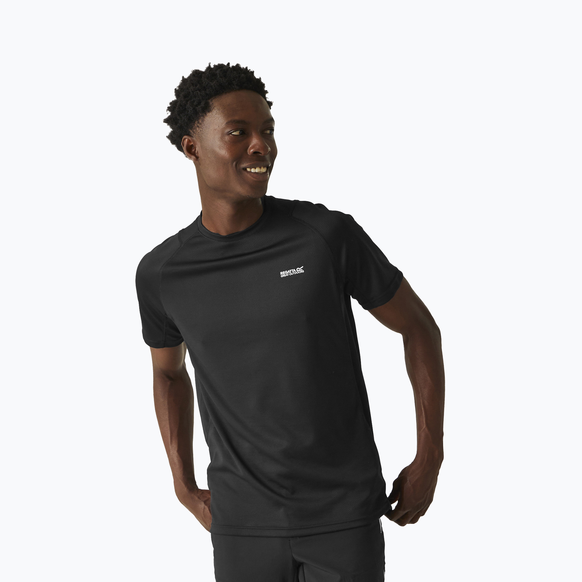 Tricou pentru bărbați  REGATTA Virda IV black/black
