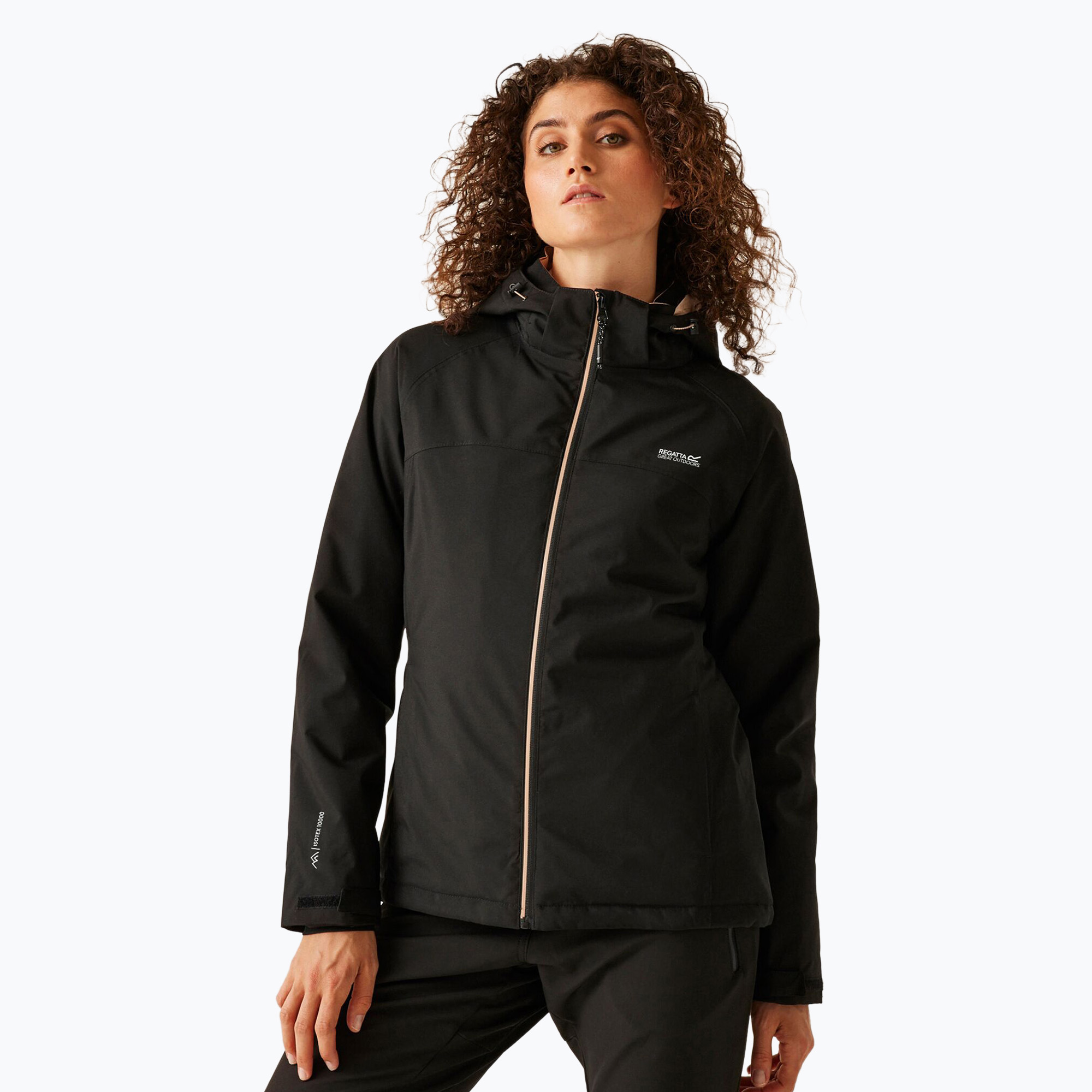 Geacă de puf pentru femei REGATTA Frelton black/warm taupe (Frelton RWP401-AFR)