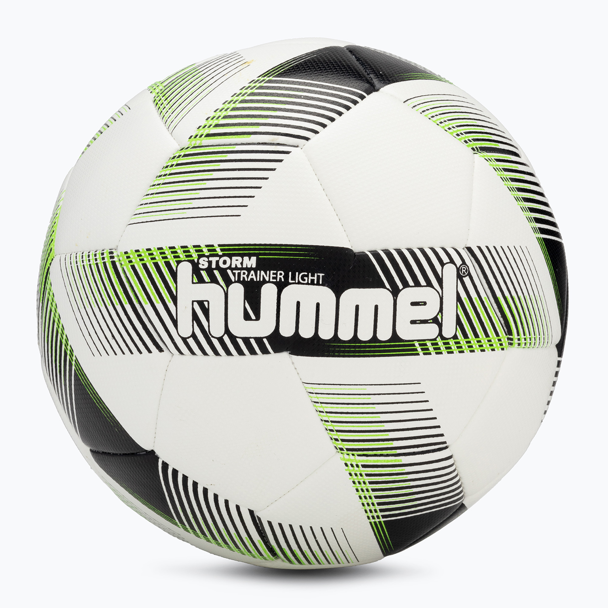 Hummel Storm Trainer Light FB fotbal alb/negru/verde mărimea 4