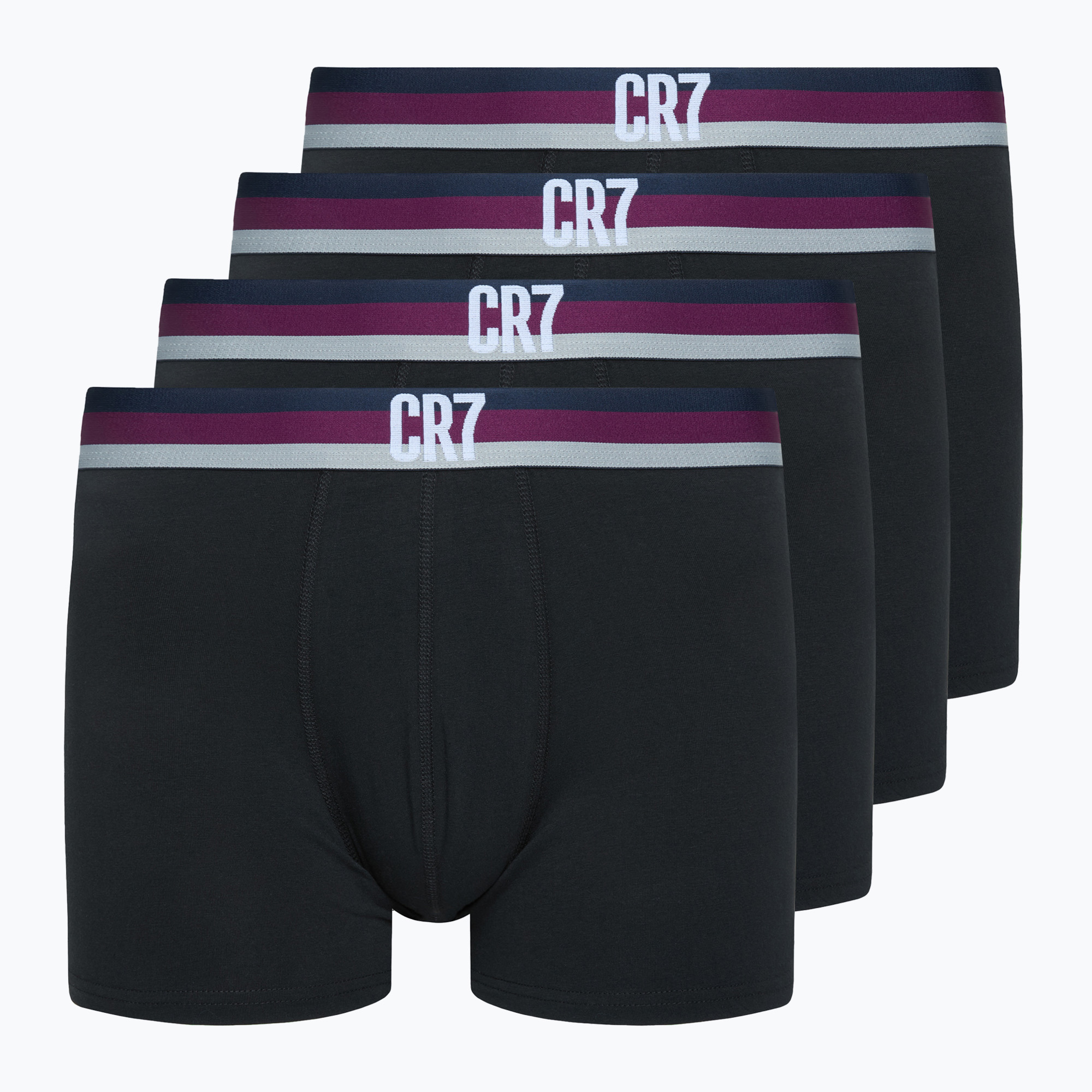 Boxeri pentru bărbați CR7 Basic Trunk 4 perechi black (Basic Trunk 300-8104-4900-2482)