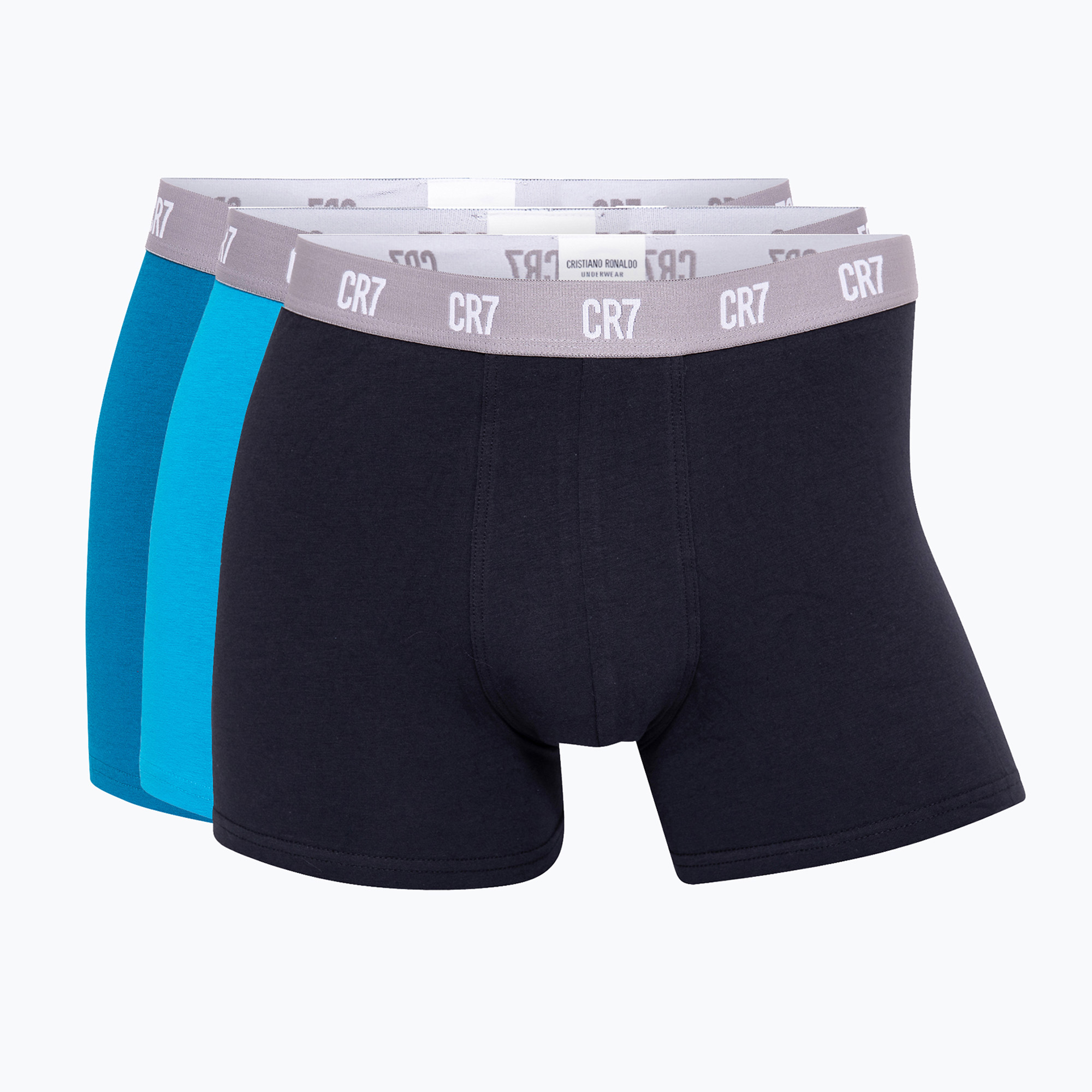 Boxeri pentru bărbați CR7 Basic Trunk 3 perechi black/ green/ light green (Basic Trunk 300-8100-49-2717)