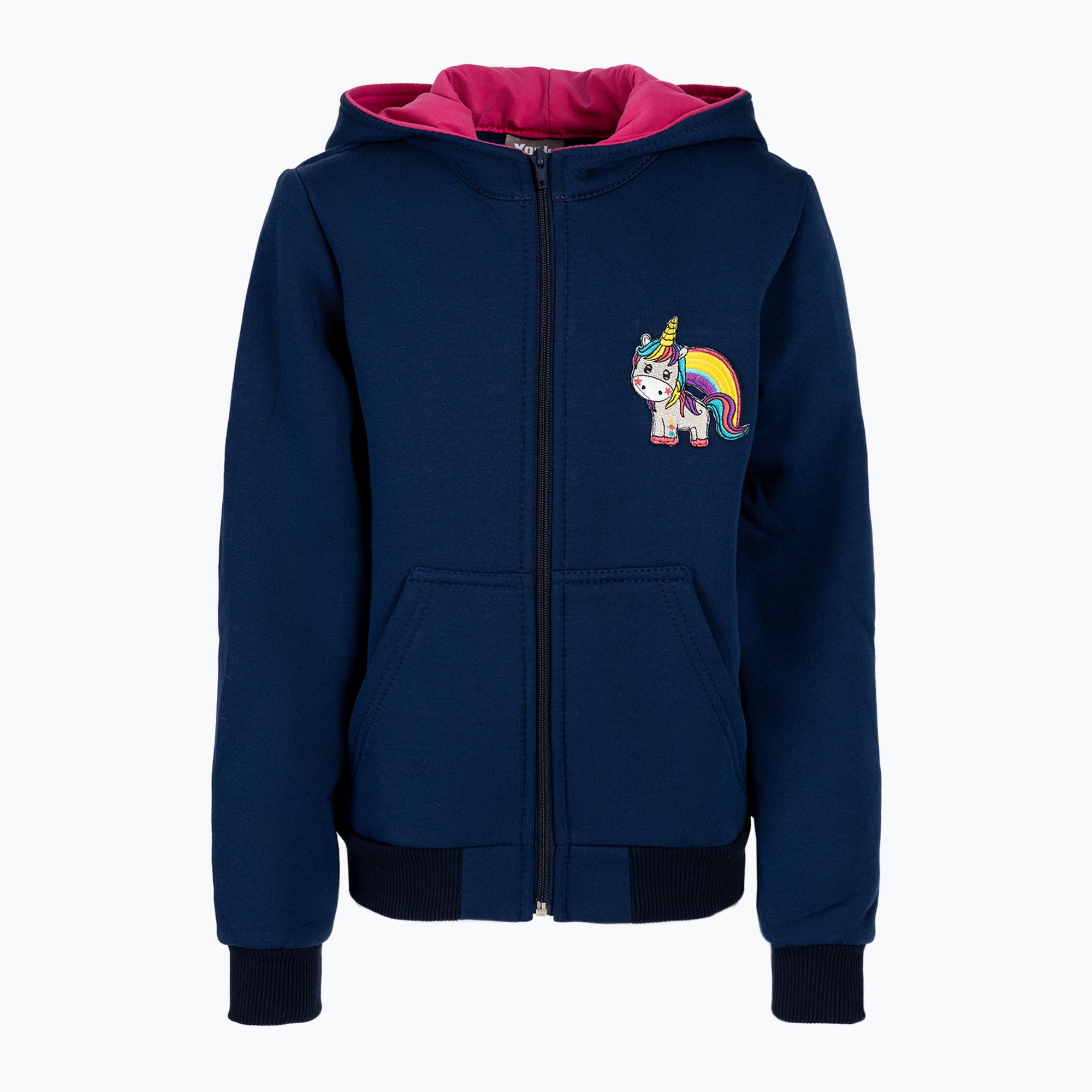 Jachetă de călărie pentru copii York Unicorn roz și albastru marin 501801146