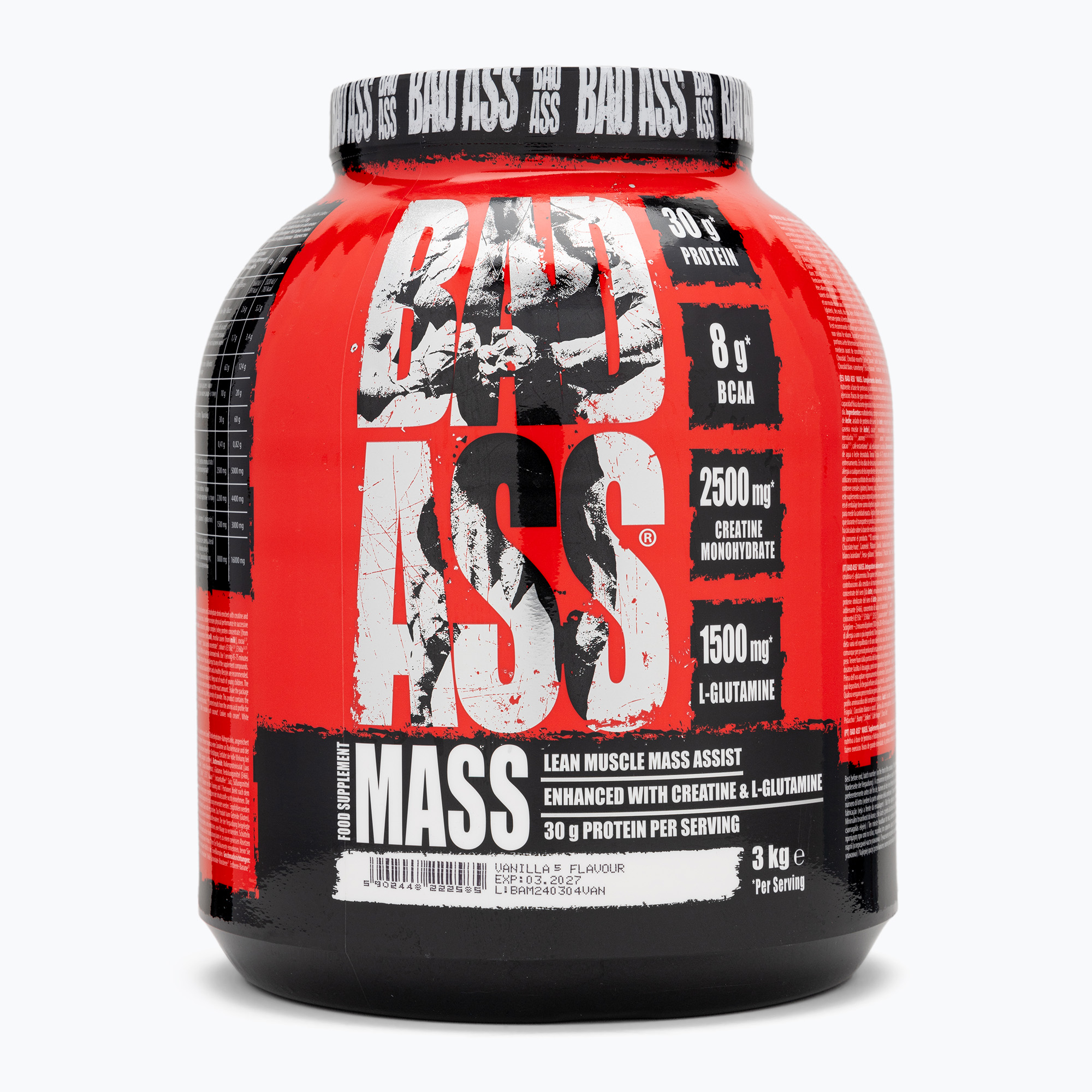 Gainer Fitness Authority Bad Ass Mass 3 kg vanilla (Bad Ass Meal BA-BAP000150R1.1)