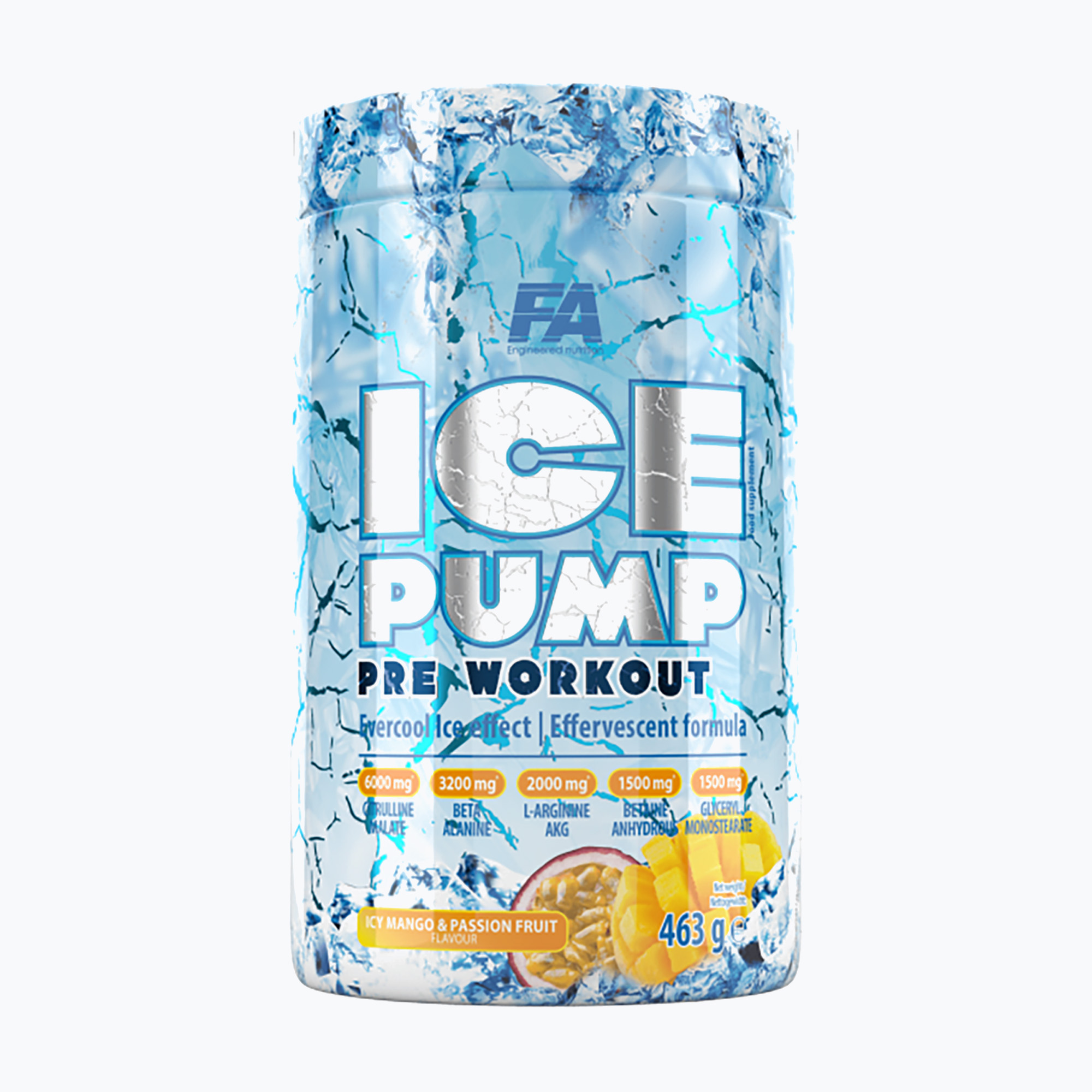 Fitness Authority Ice Pump Pre Workout 463 g mango înghețat / fruct de pasiune pre-antrenament