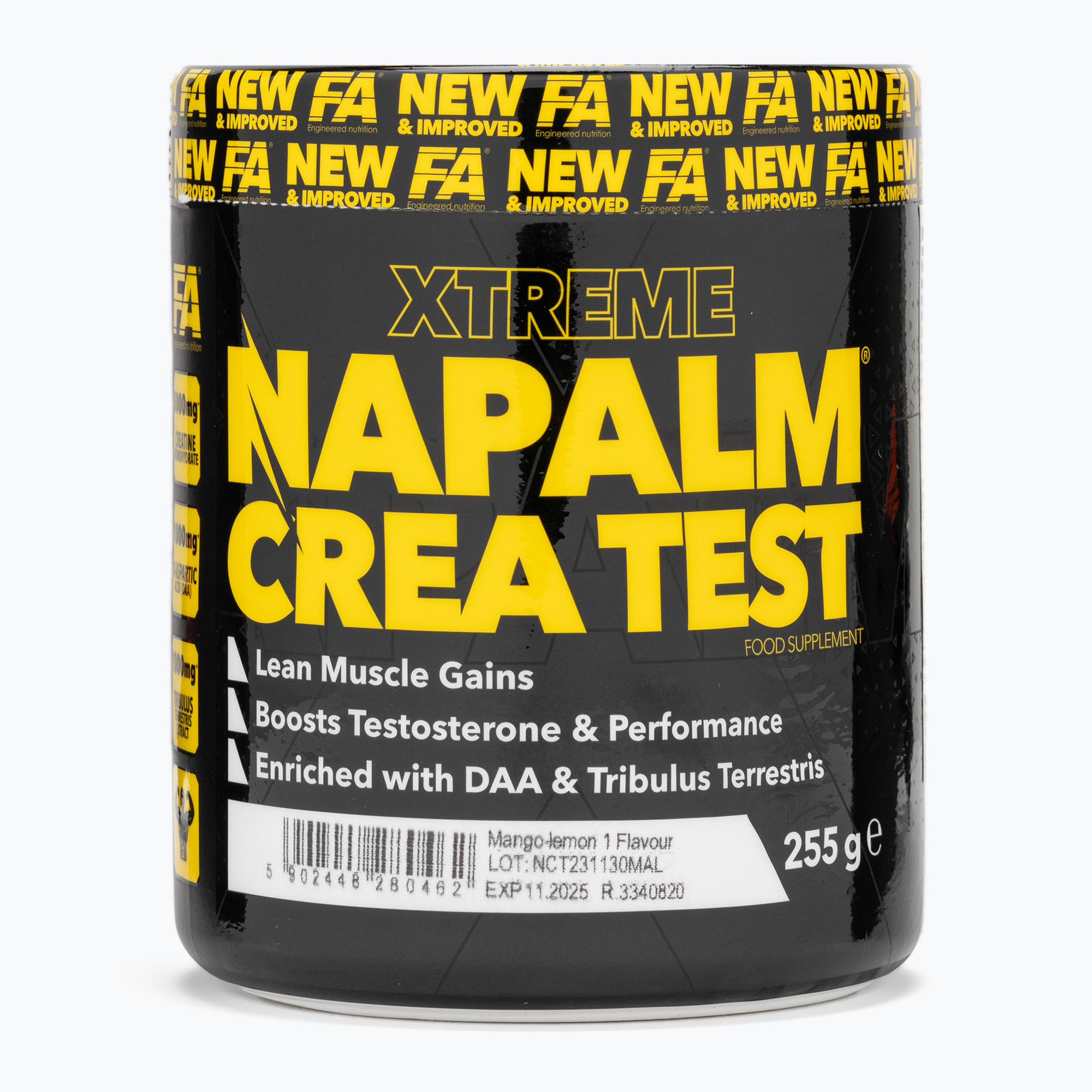 Creatină Fitness Authority Napalm Crea Test 255 g mango/lemon (Napalm Crea Test FA-NAP000136R1.1)