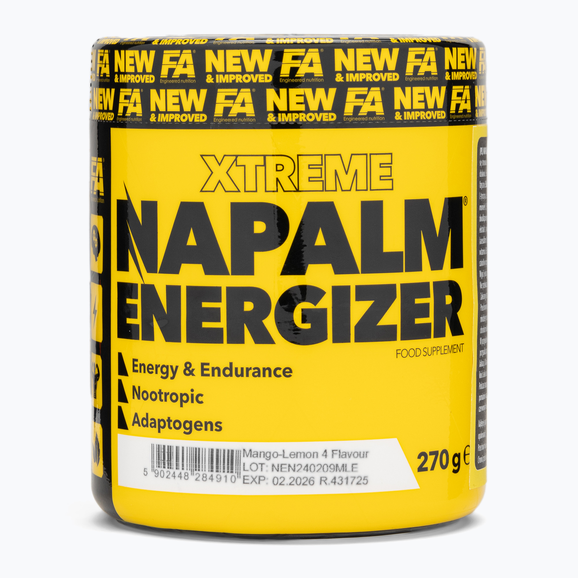 Preantrenament Fitness Authority Napalm Energizer 270 g mango/lemon (Napalm Energizer FA-NAP000149R1.1)