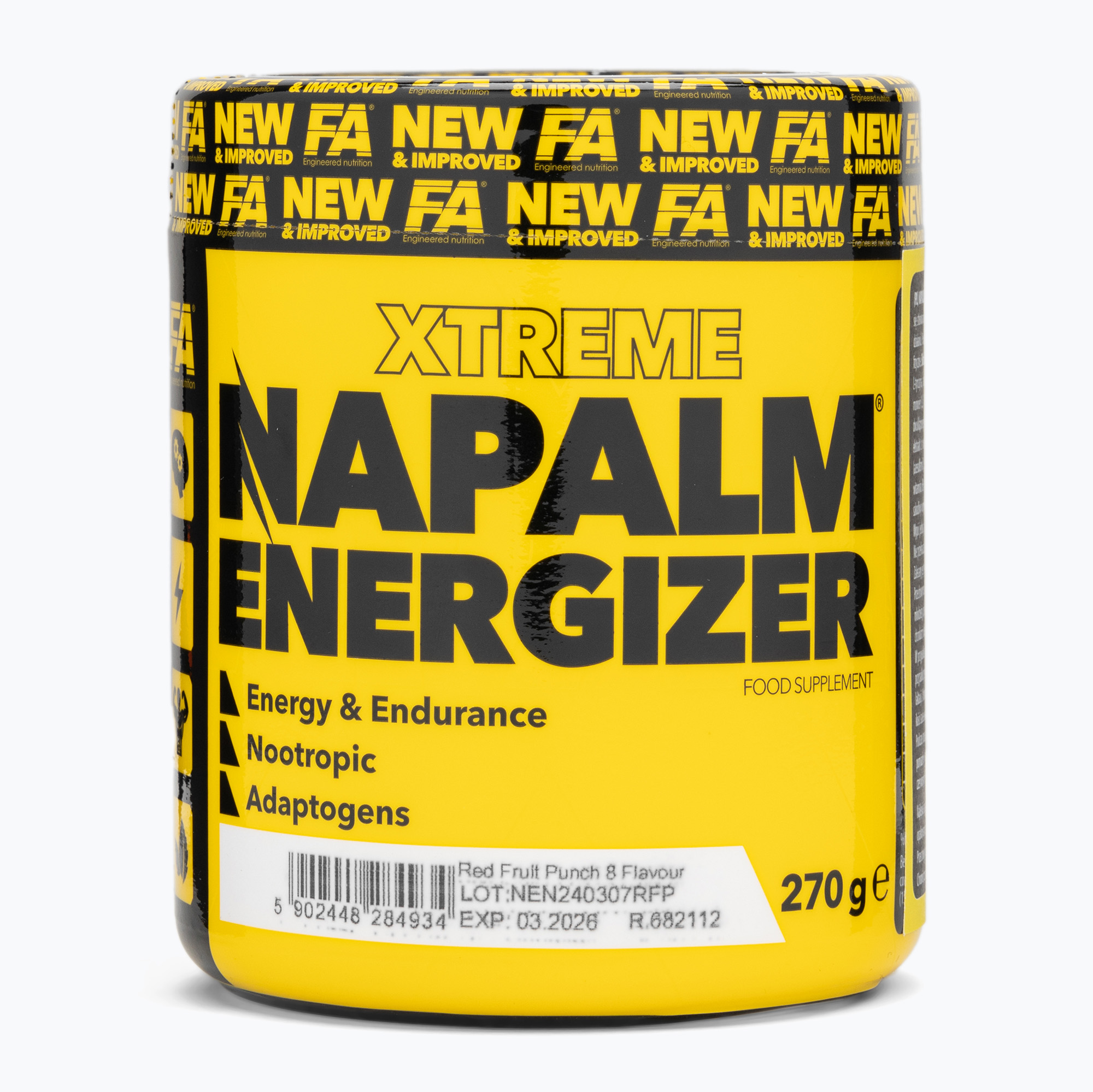 Preantrenament Fitness Authority Napalm Energizer 270 g red fruit punch