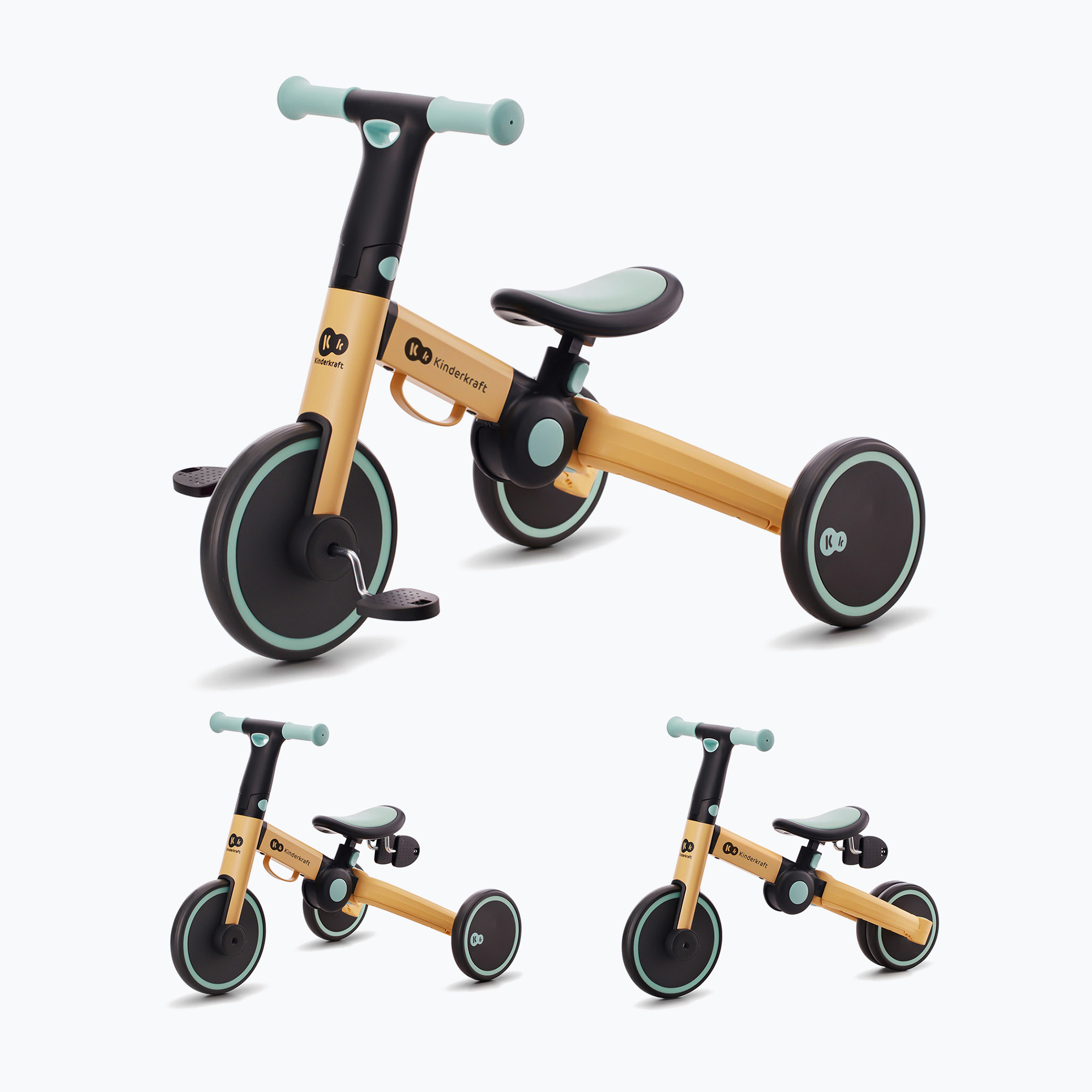 Bicicletă de echilibru cu trei roți Kinderkraft 4TRIKE blue
