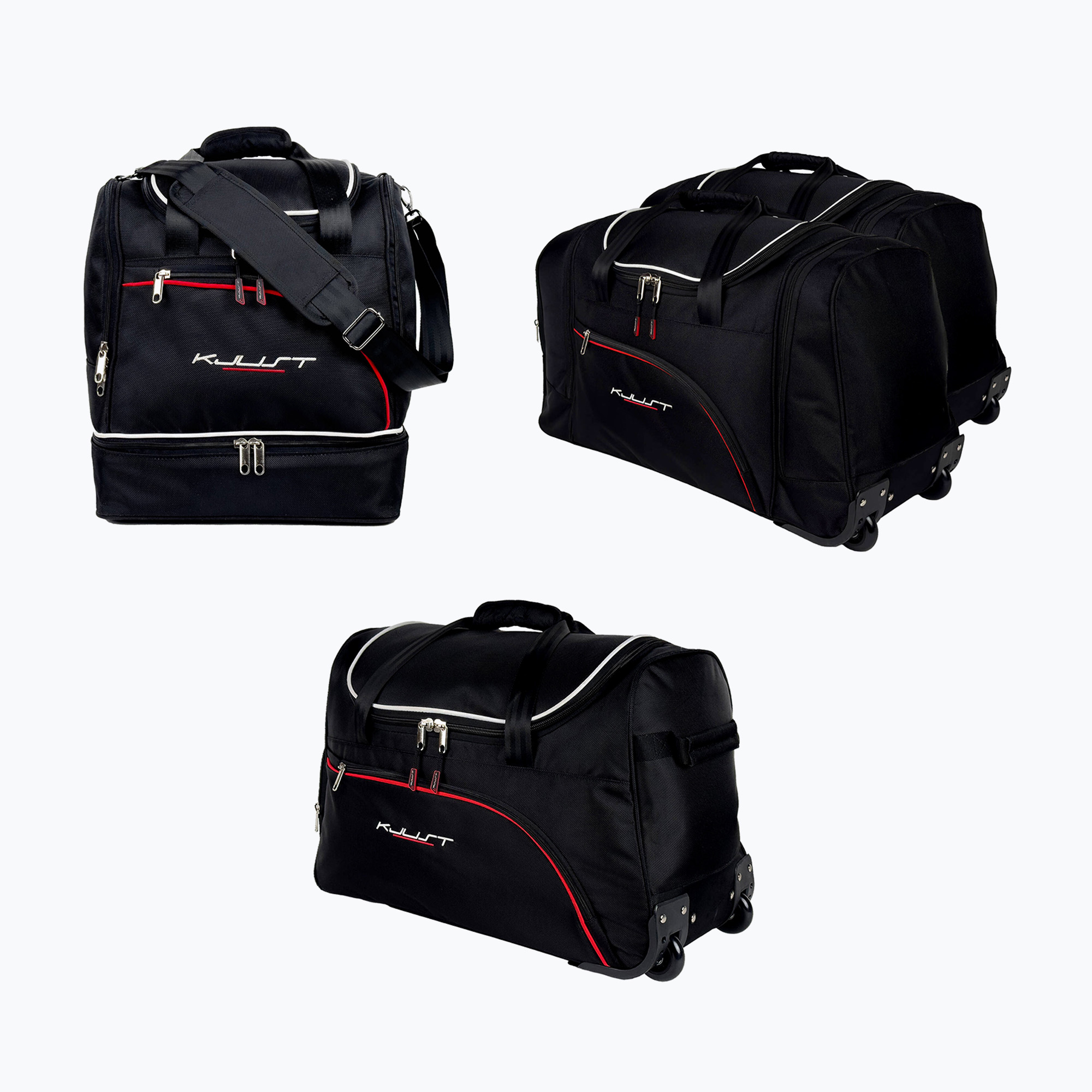 KJUST set geantă portbagaj Peugeot 5008 2017+ 4 buc negru. (Peugeot 5008 7032021)