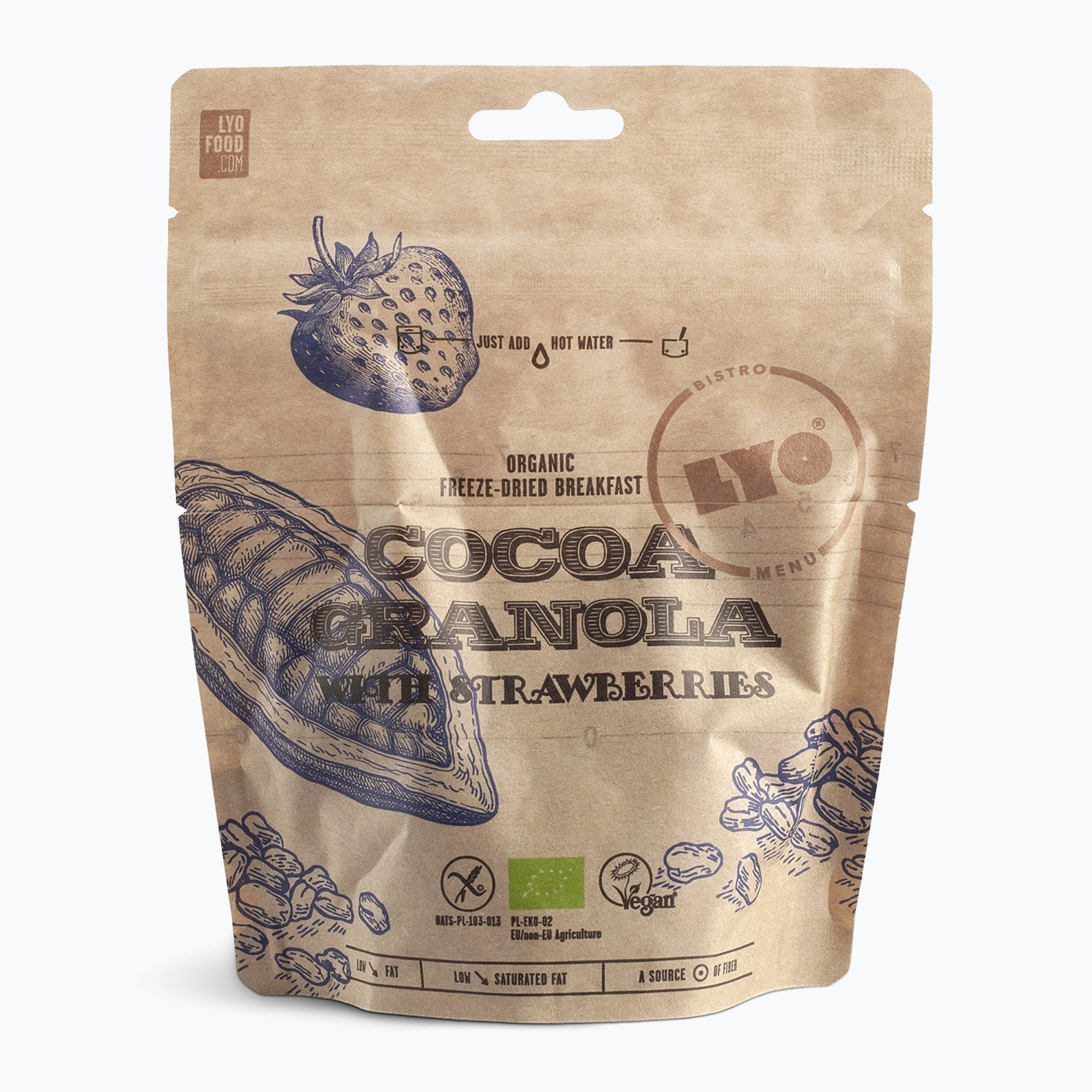Alimente liofilizate LYOFOOD Granola Cacao cu căpșuni 270 g