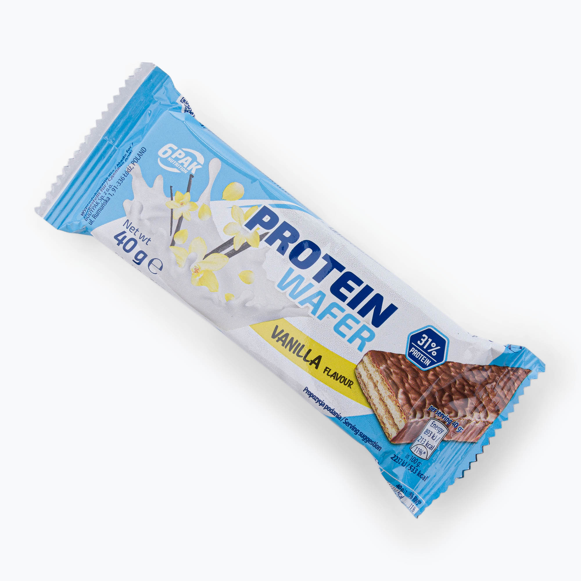Baton proteic 6PAK Protein Wafer 40g vanilie PAK/073