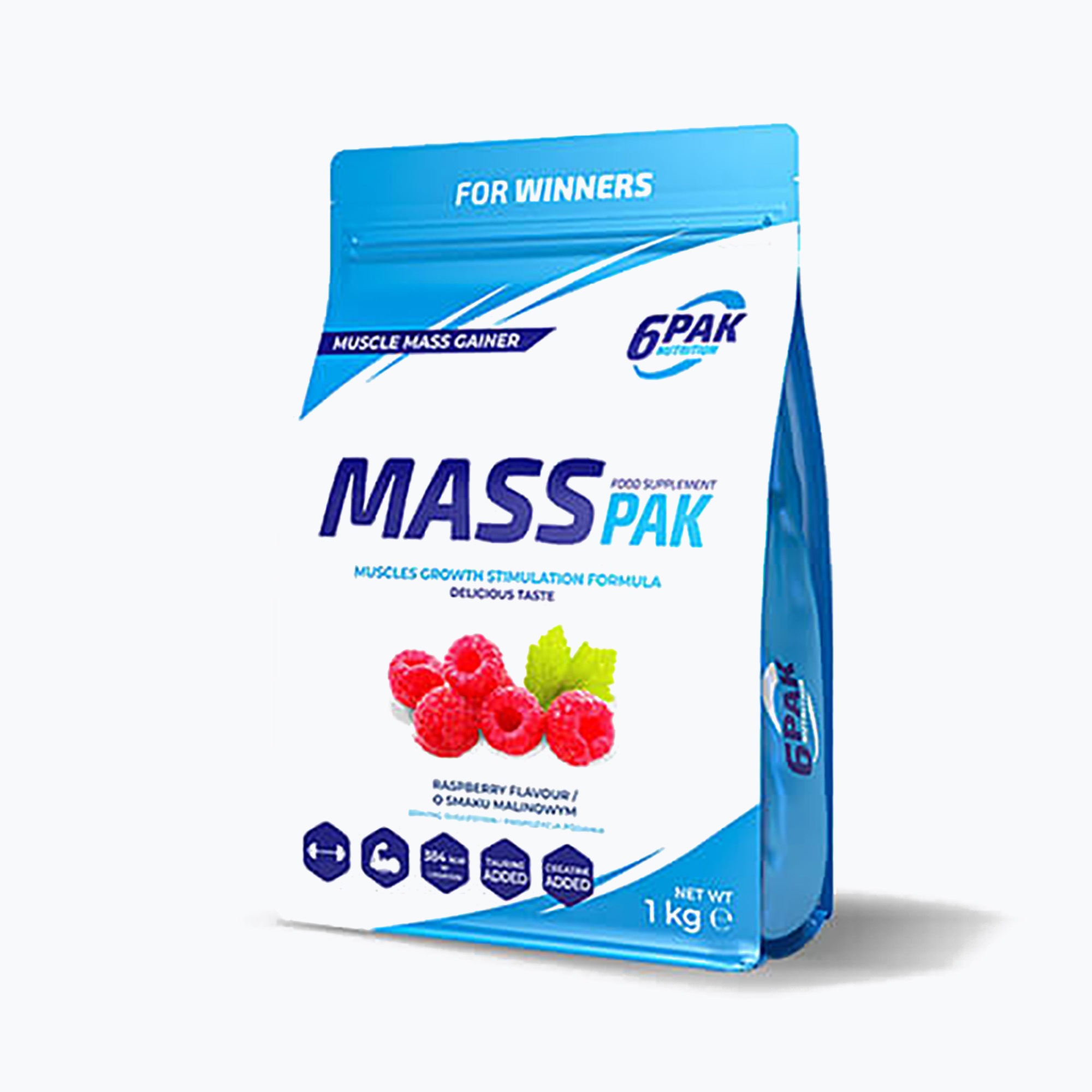 Gainer 6PAK Mass Pak 1000g zmeură PAK/235 (Mass Pak PAK/235)