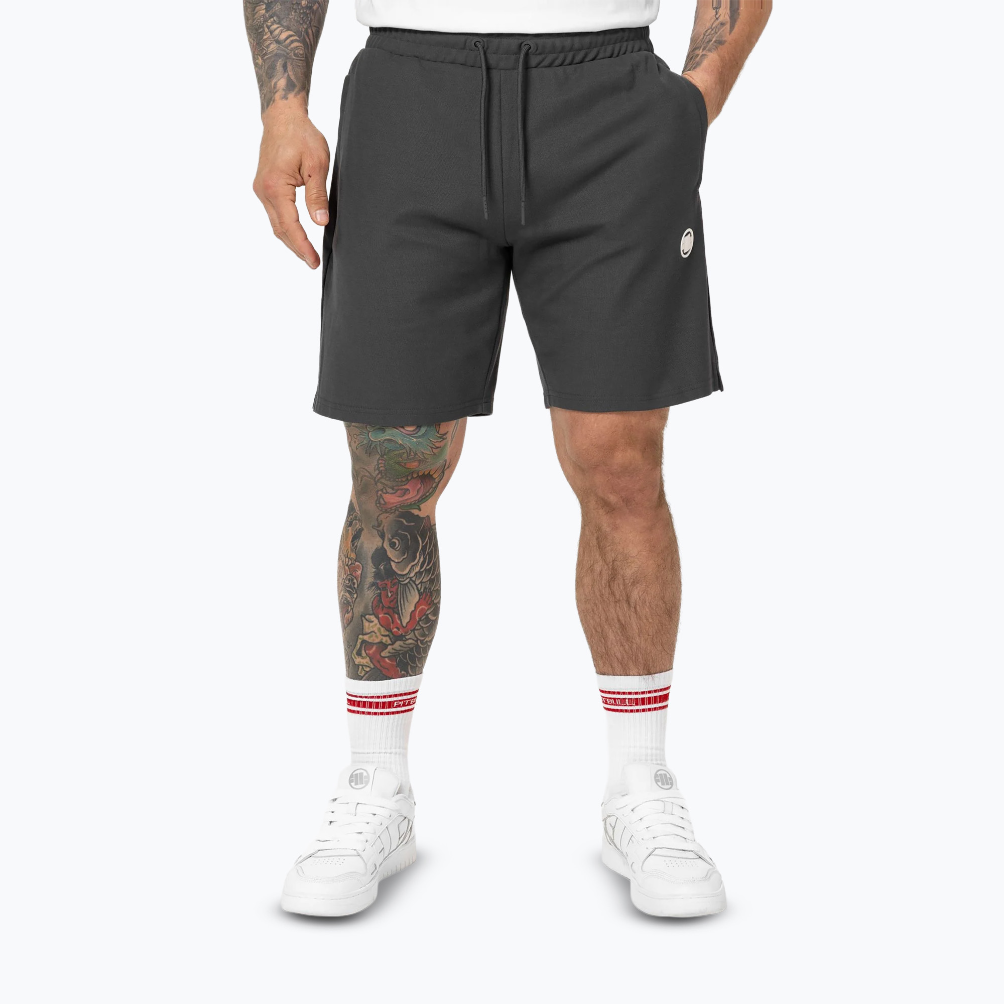 Pantaloni scurți pentru bărbați Pitbull West Coast Pique Rockey graphite (Pique Rockey 314018170004)