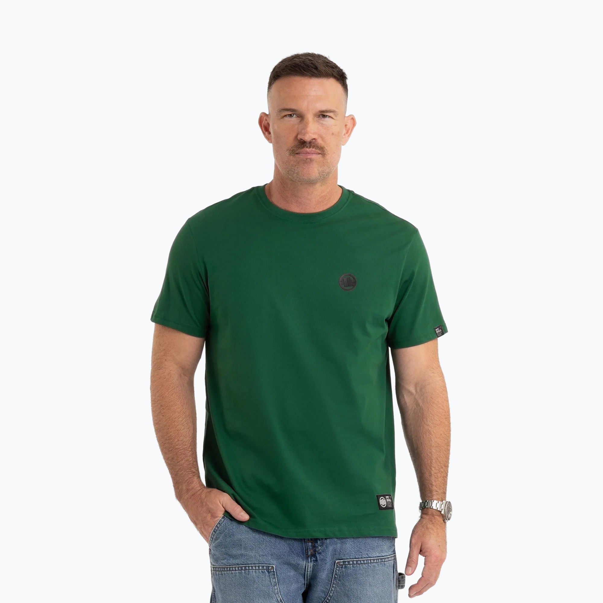 Tricou pentru bărbați Pitbull Small Logo leaf green (Small Logo 213002370003)