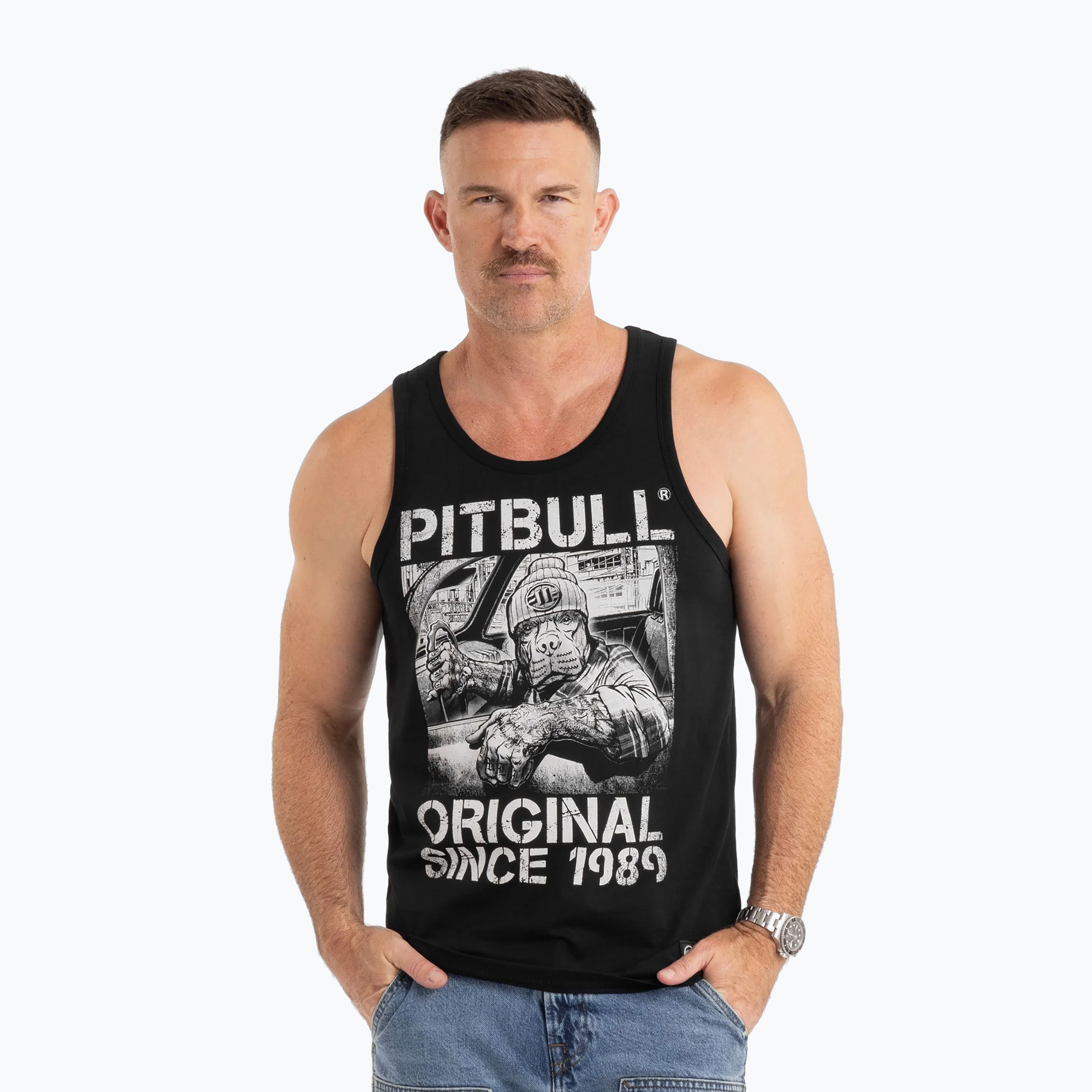 Tricou pentru bărbați Pitbull Tank Top Drive black (Tank Top Drive 224036900001)