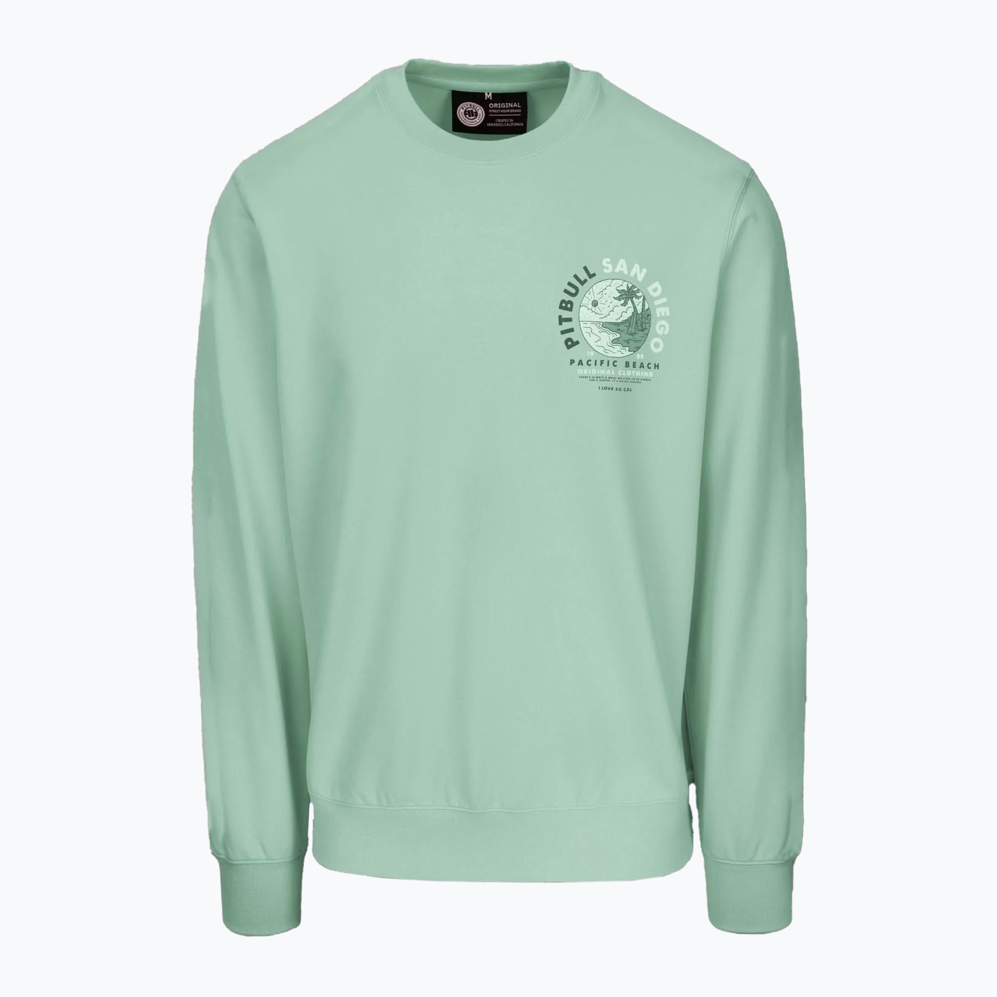 Bluză pentru bărbați Pitbull Planet Surf Crewneck Sweatshirt light mint (Planet Surf Crewneck Sweatshirt 115050310002)