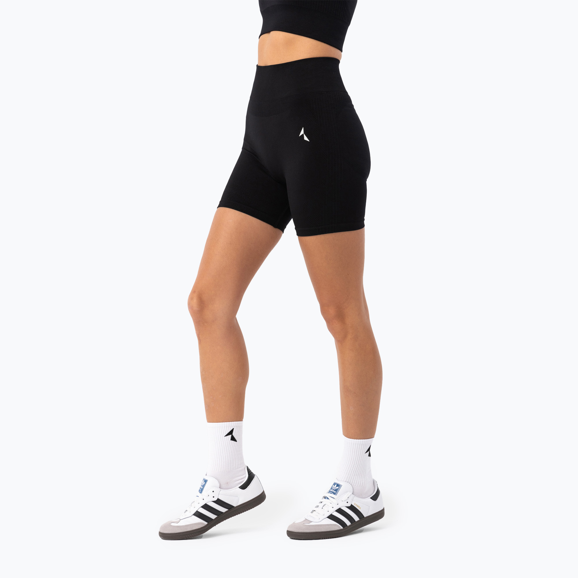 Pantaloni scurți de antrenament pentru femei Carpatree Blaze Seamless sepia black (Blaze Seamless CP-SP-BSS-SBLK)
