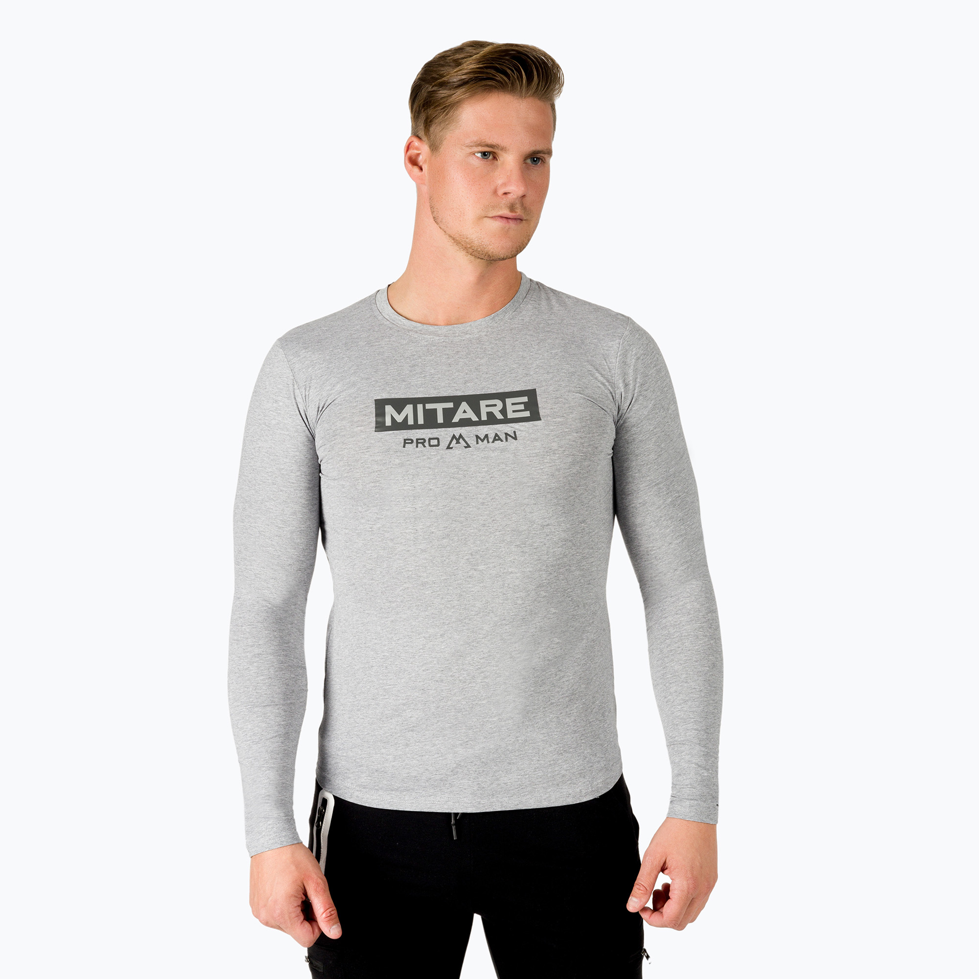 Tricou cu mânecă lungă MITARE PRO gri pentru bărbați K094