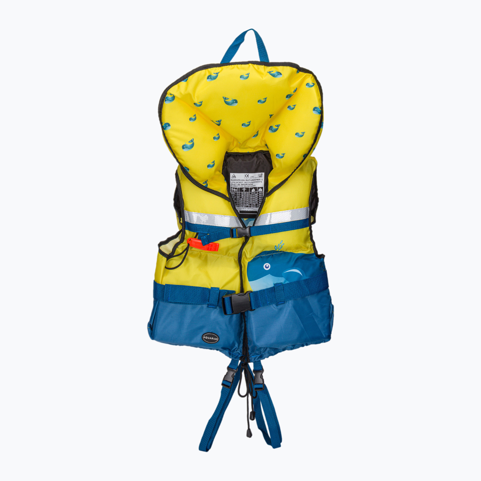 Jachetă de salvare galbenă pentru copii Aquarius Whale KAM000455