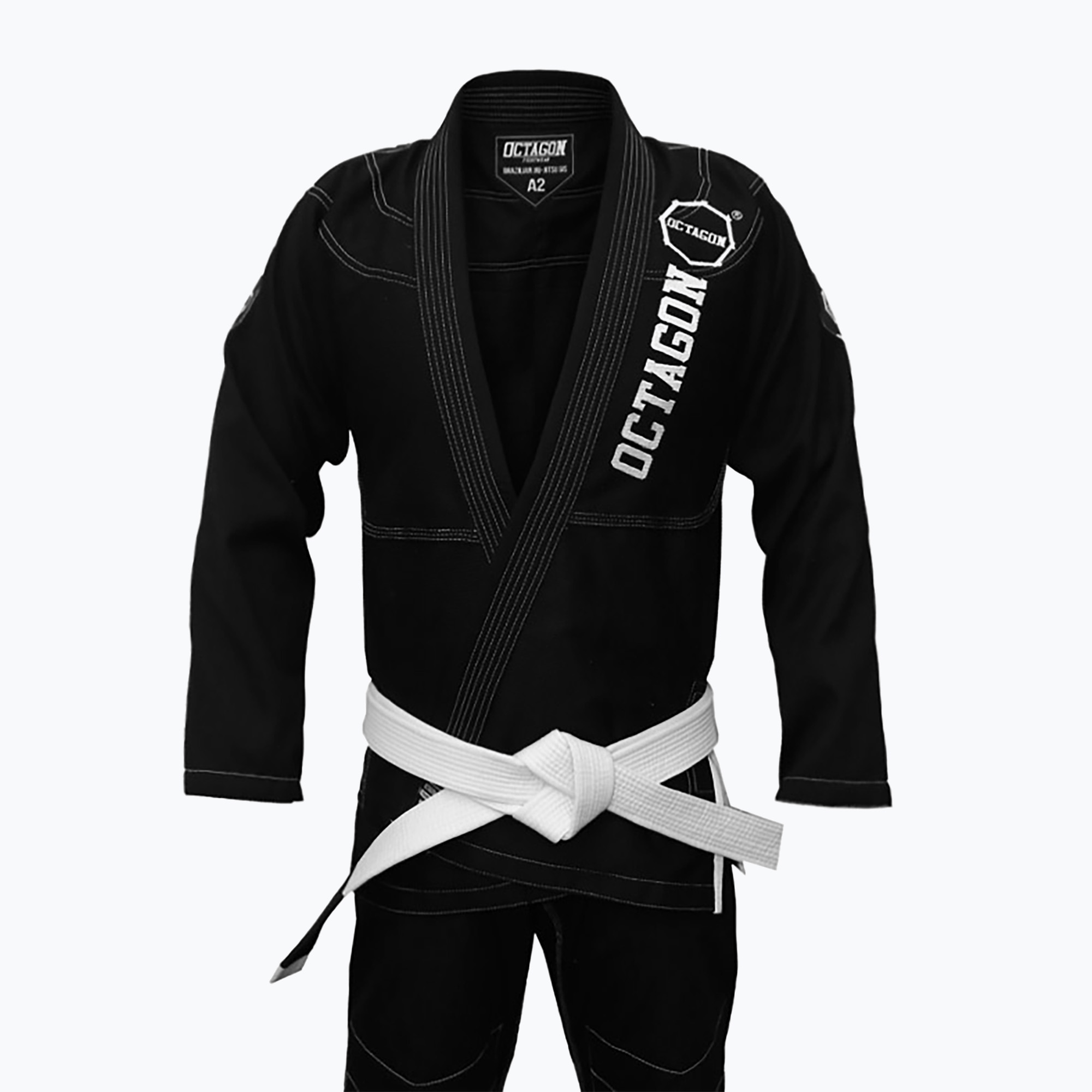 GI pentru bărbați Brazilian jiu-jitsu Octagon Caption negru/alb pentru bărbați
