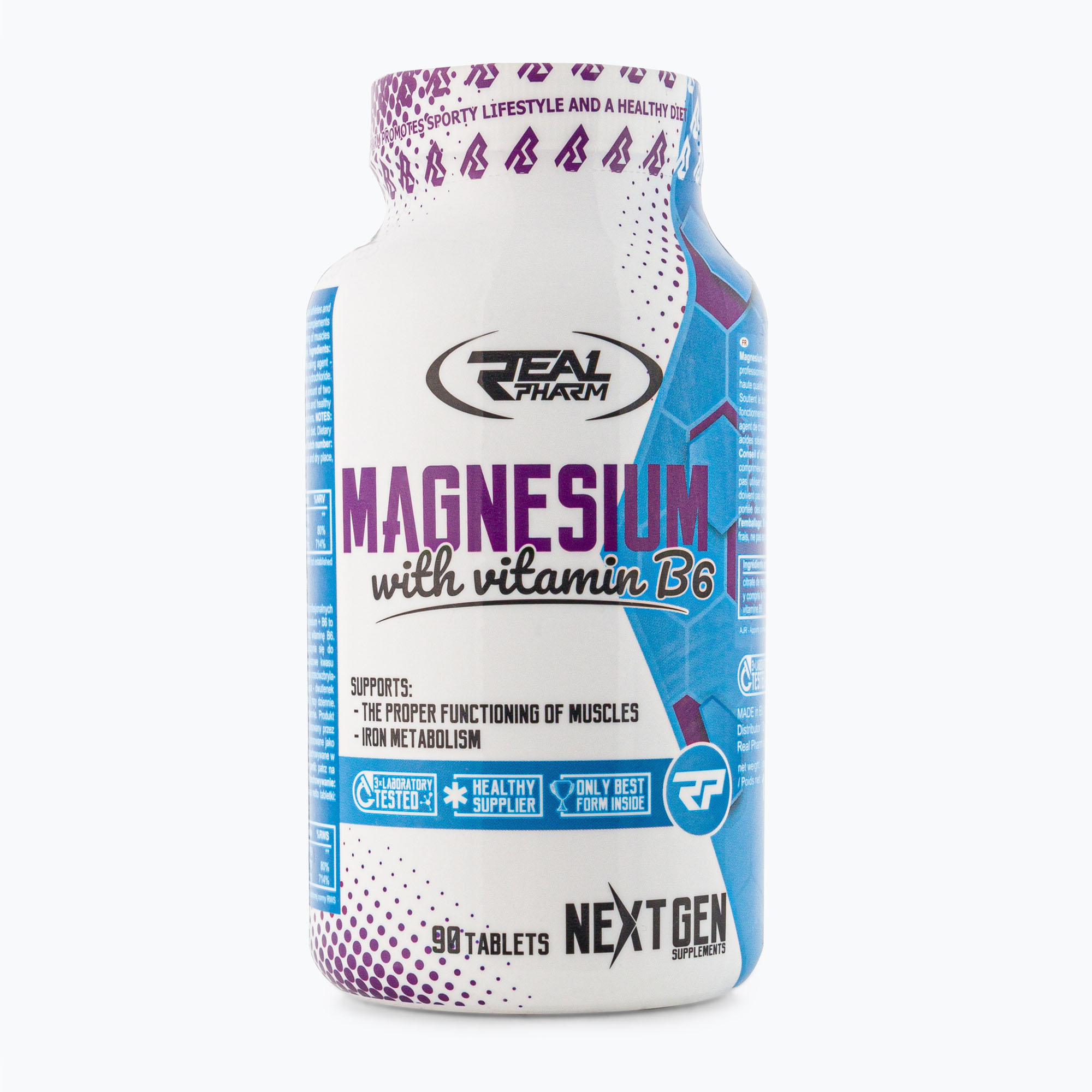 Magneziu Real Pharm magneziu+B6 90 comprimate 666718 (Magnesium+B6 666718)