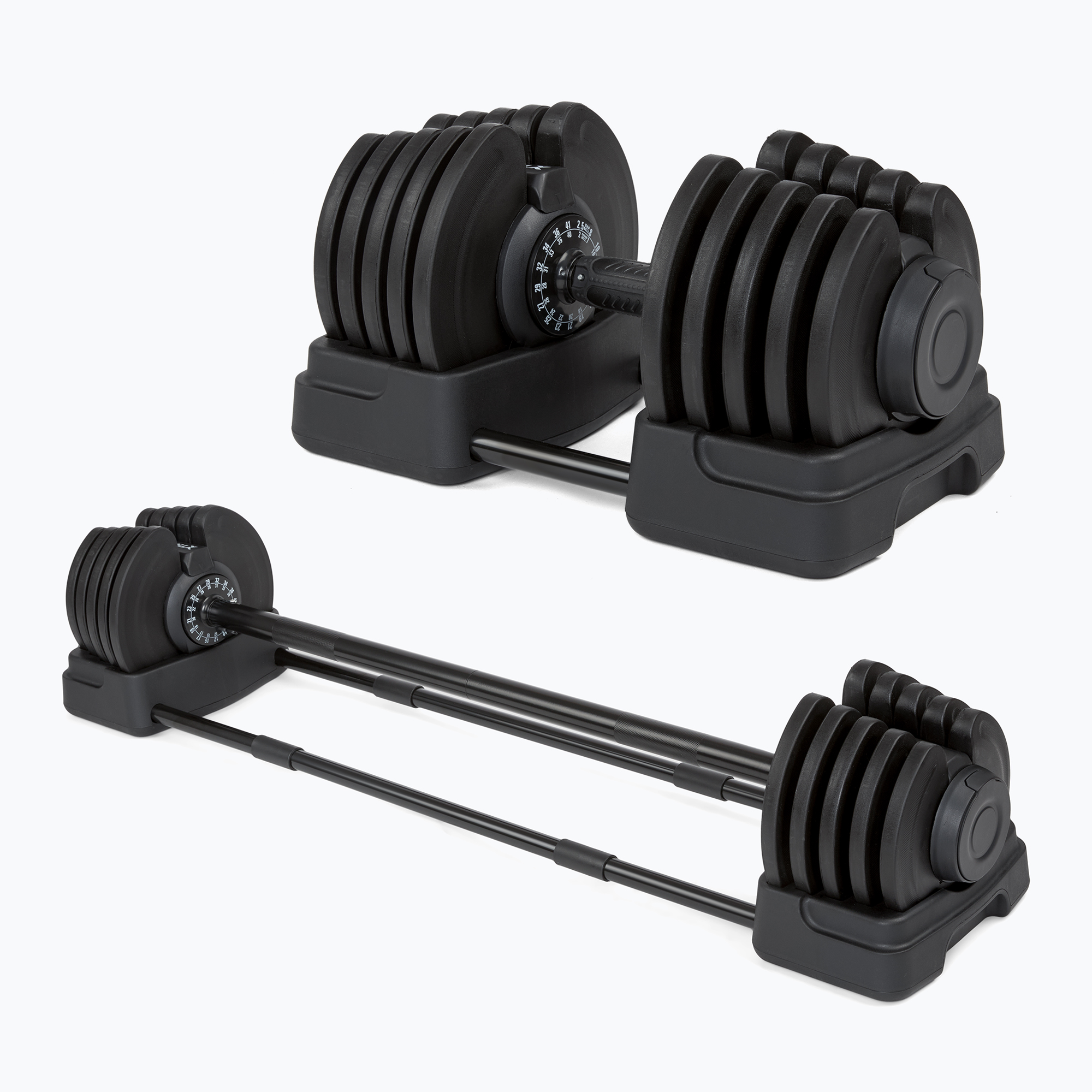 Halteră/bară 2w1 TREXO TRX-ABD40 1-40 kg negru/portocaliu (TRX-ABD40)